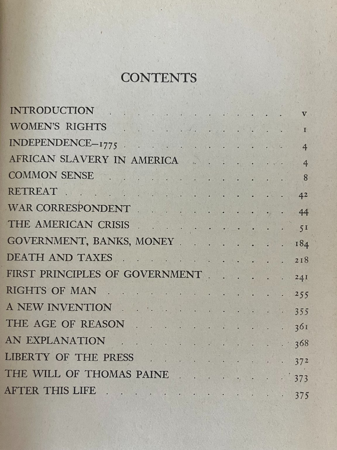 Selected Writings Thomas Paine 1945 Everybody’s Vacation Publishing Co Hardcover