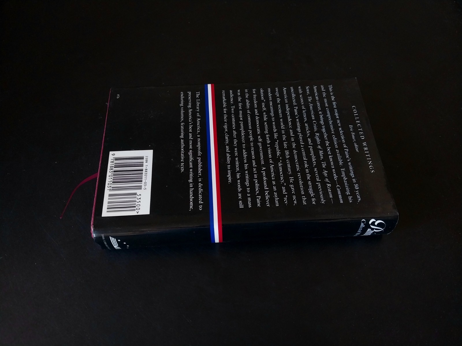 Thomas Paine – Collected Writings – The Library of America 7th Printing