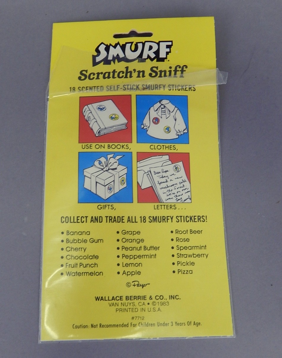 NEW Vintage 1982 Random House Smurf Village Punch-Out Book w Sniff Stickers Peyo