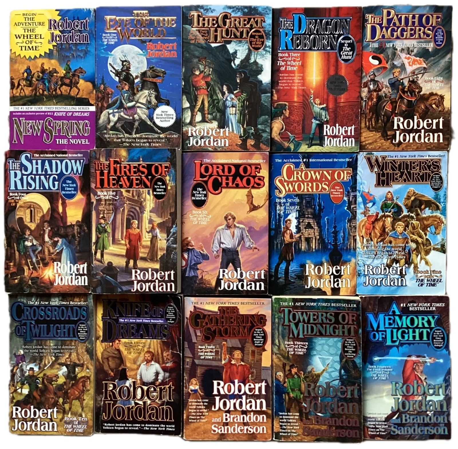 Wheel of Time Series By Robert Jordan Complete Set 15 Books