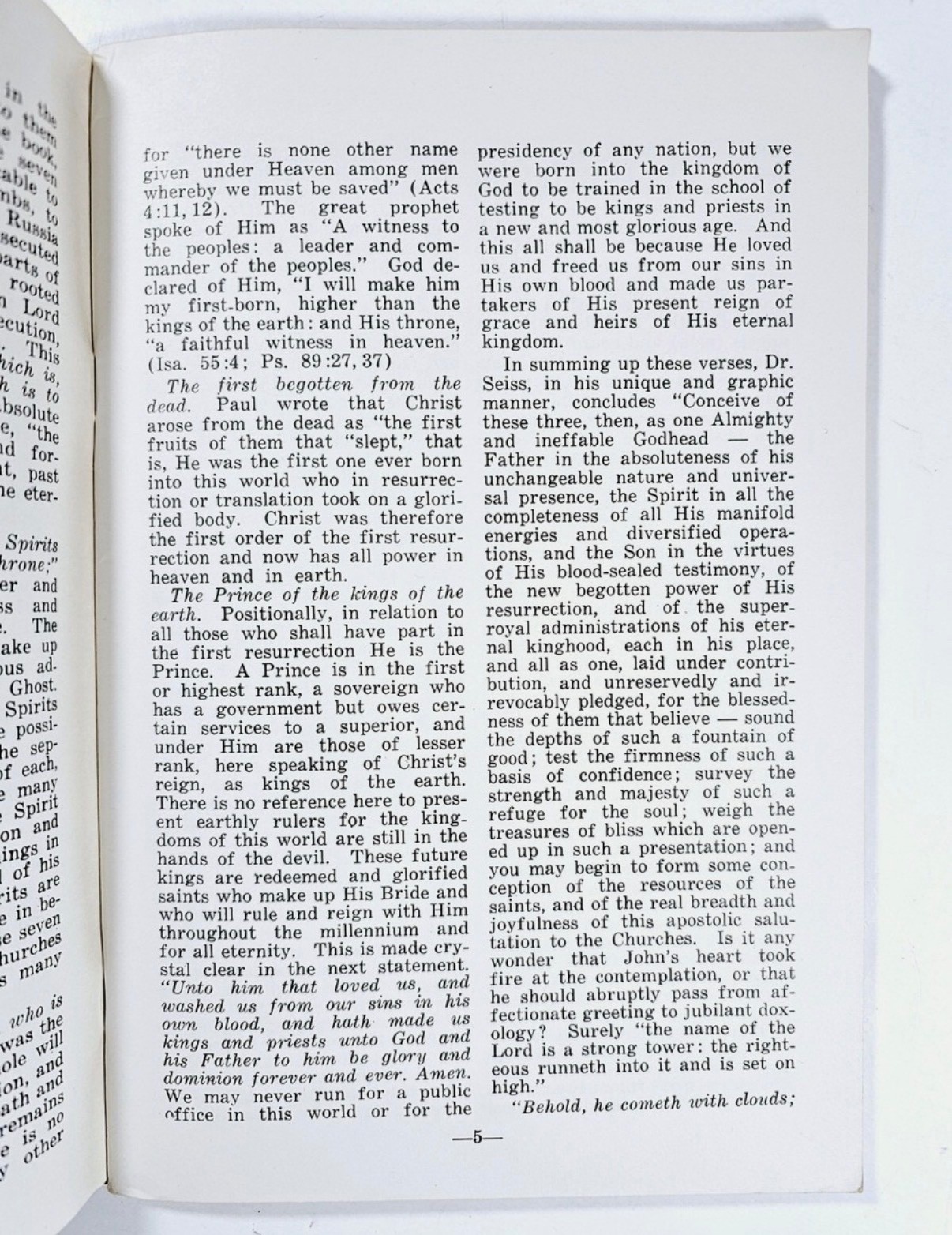 Revelation Chapters 1-5 Book Number One by Wm. Beirnes