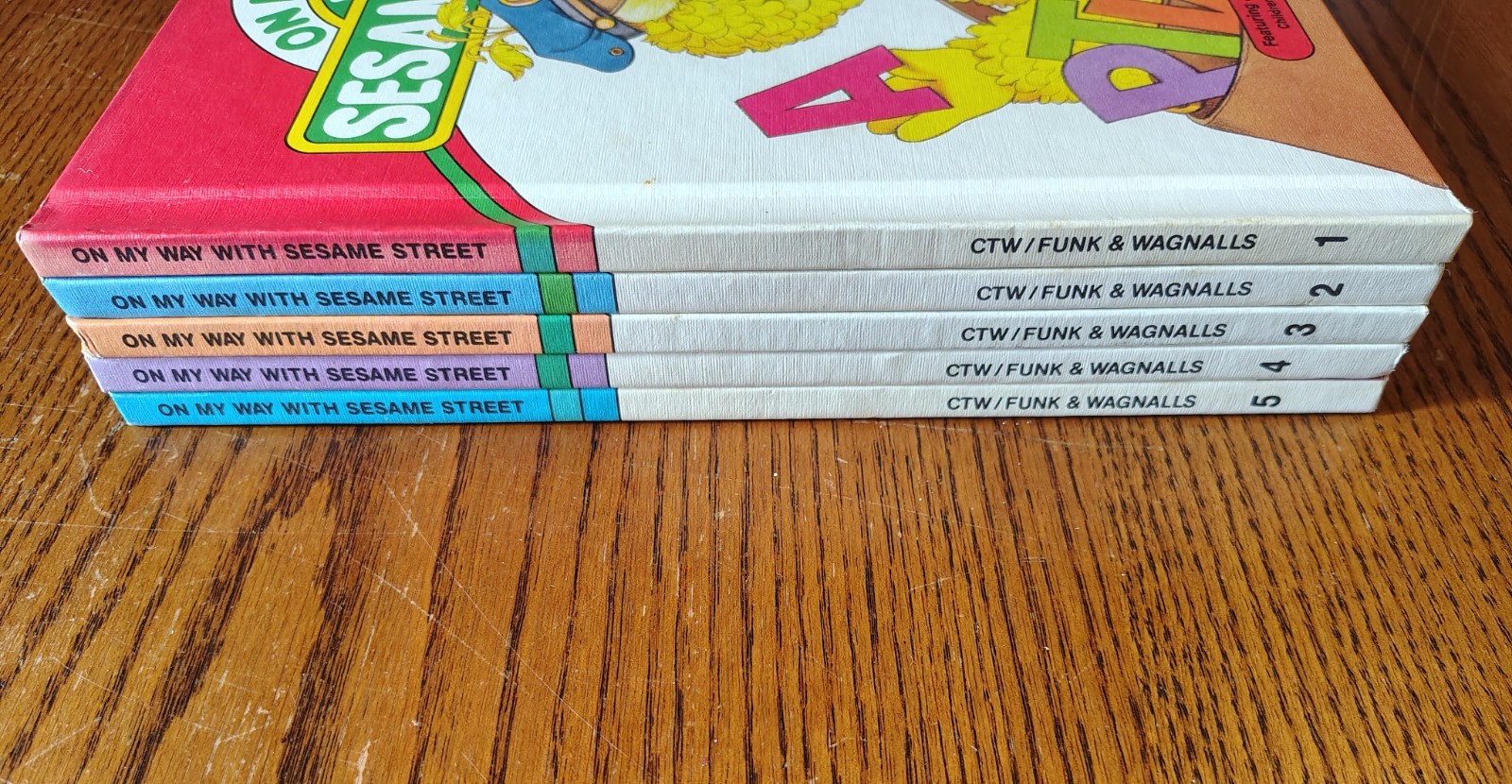 1989 On My Way With Sesame Street Books Volumes 1-5 Good Condition