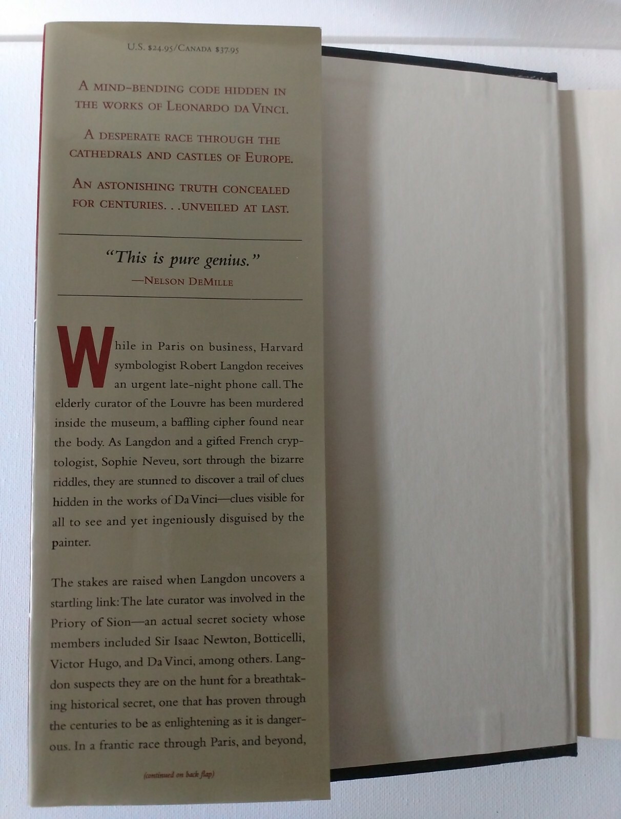 Robert Langdon Ser.: The Da Vinci Code by Dan Brown (2003, Hardcover)
