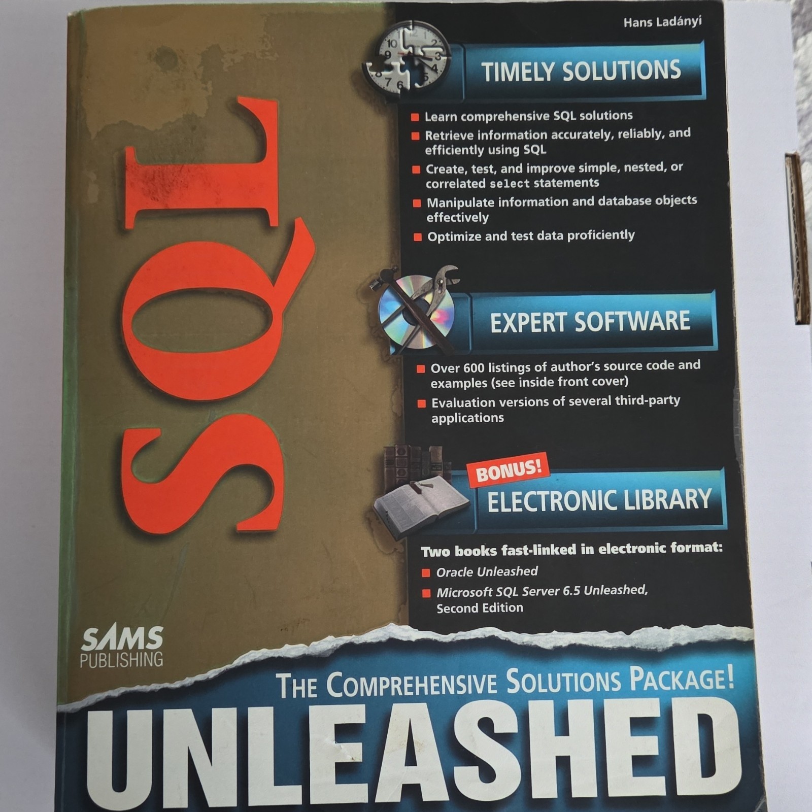 SQL Unleashed Hans Ladanyi Paperback First Edition SAMS Publishing 1997 CD-ROM