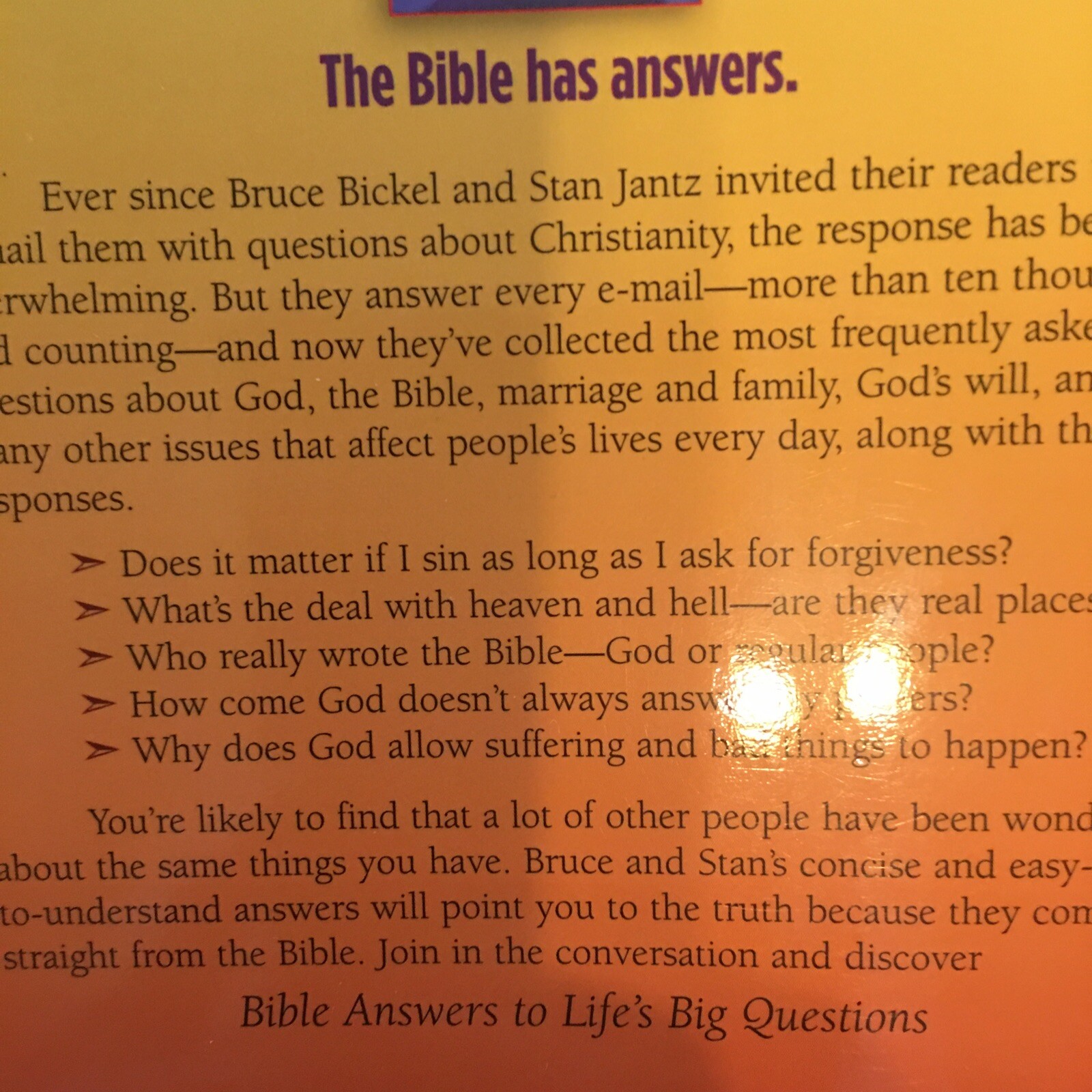 Christianity 101 Ser.: Bible Answers to Life’s Big Questions by Stan Jantz…