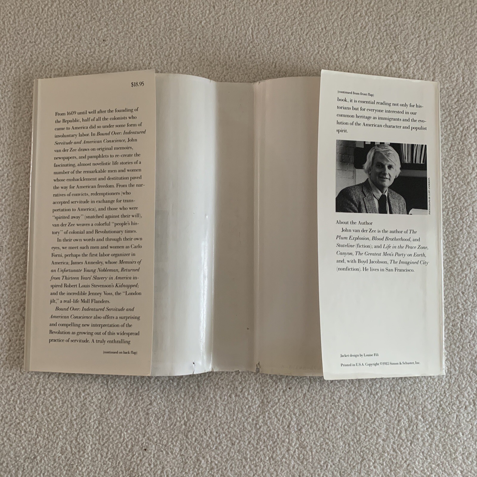 1st/1st! Bound Over by John Van Der Zee 1985 HCDJ Very good