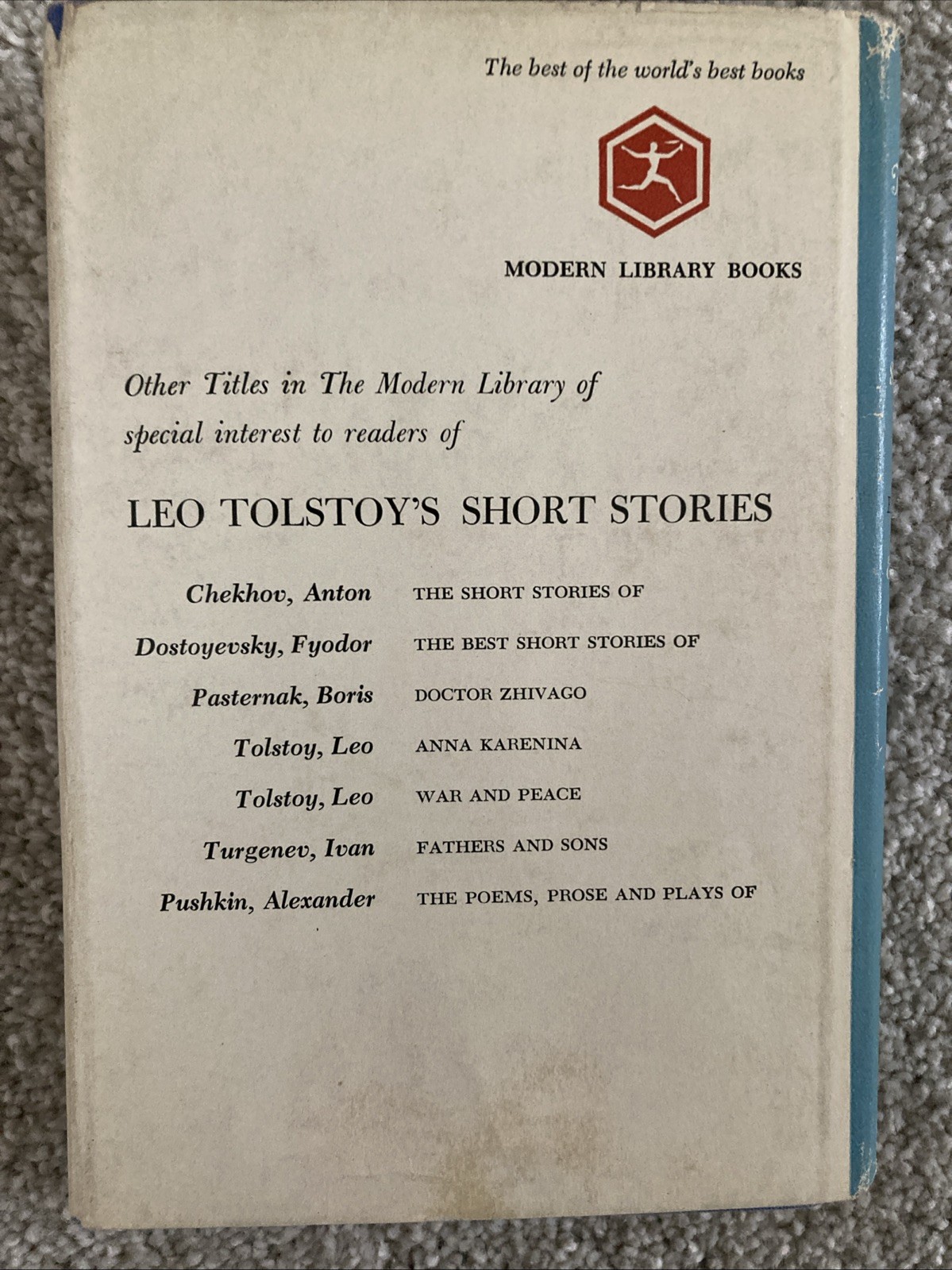 Leo Tolstoy SHORT STORIES Early Tales of War and Moral Problems Modern Library #