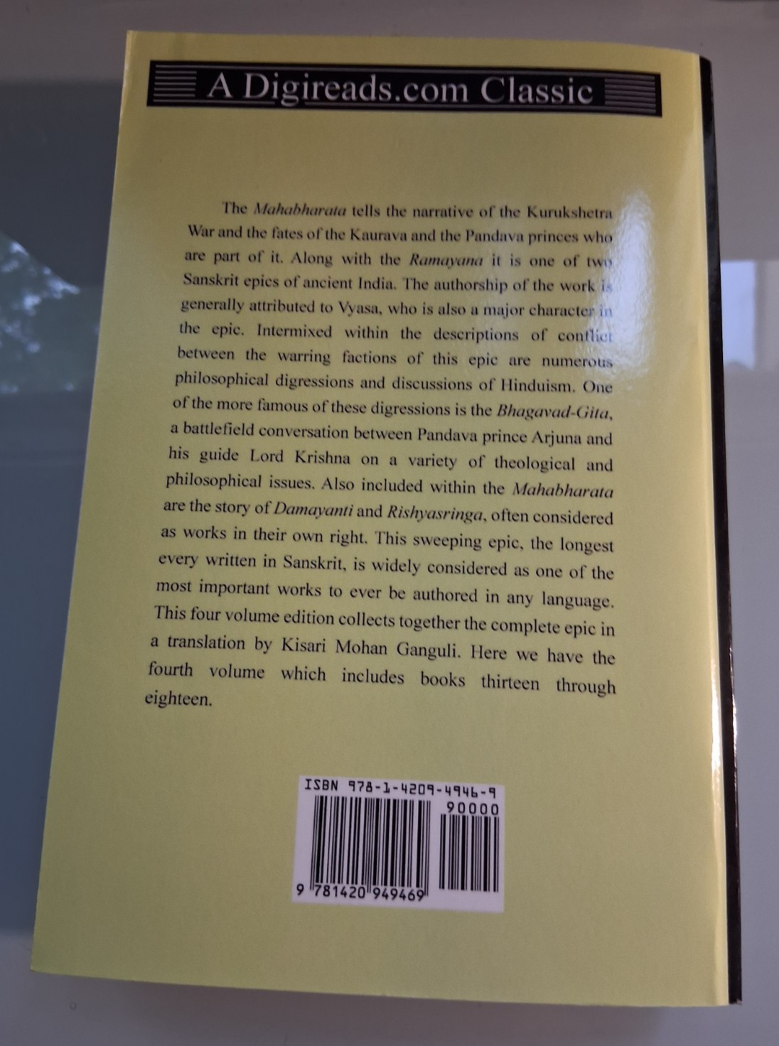 The Complete Mahabharata Volume 4 Of 4 Krishna Dwaipayana Vyasa Mahabharat Book