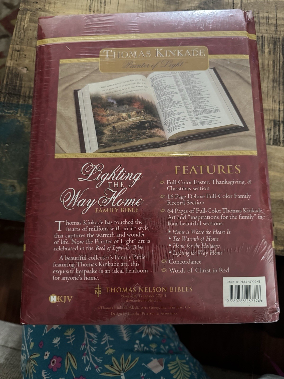 NKJV Thomas Kinkade „Lighting the Way Home“ Family HOLY BIBLE Red Letter Edition
