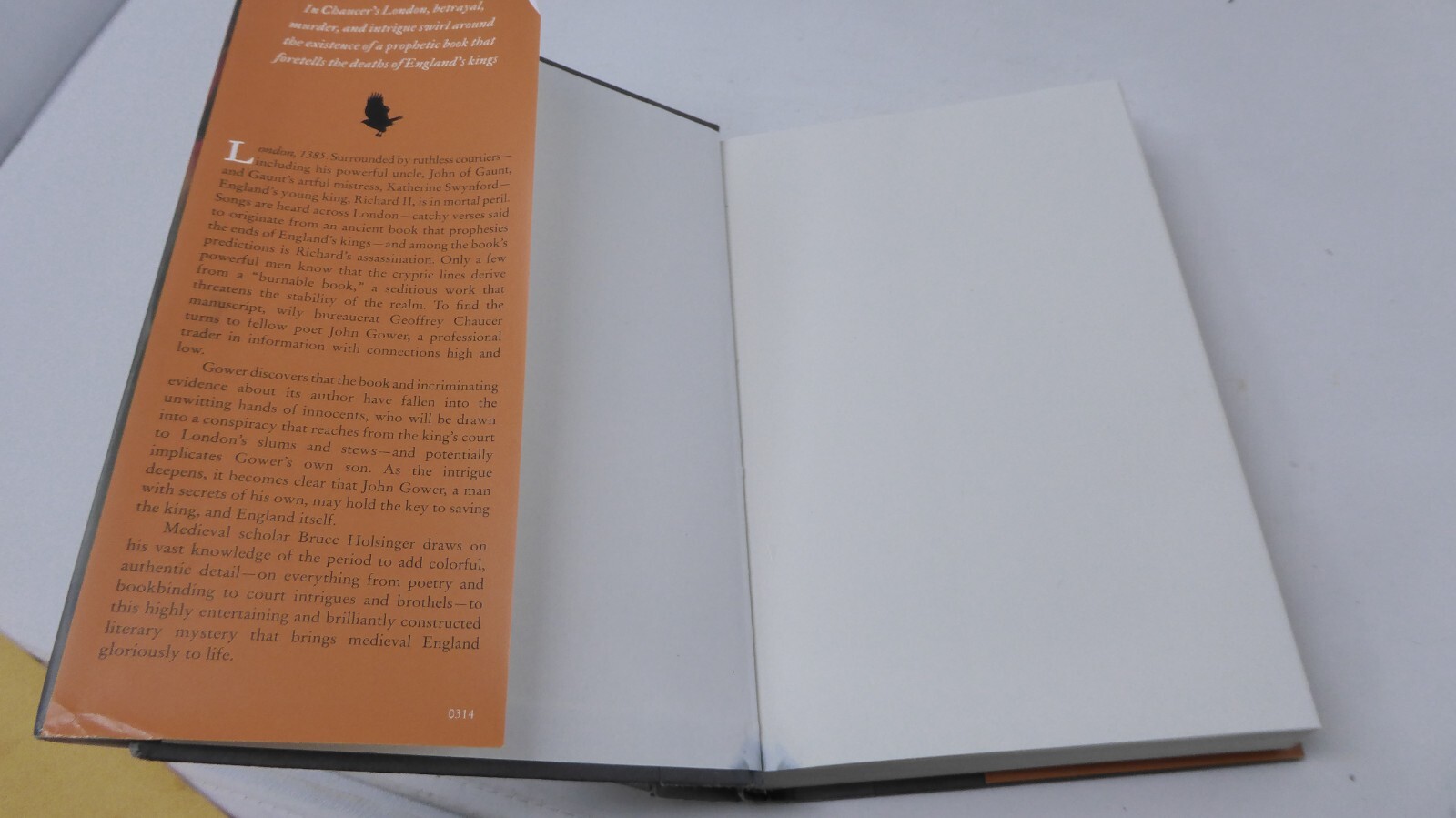 *SIGNED* A Burnable Book : A Novel by Bruce Holsinger (2014, Hardcover)