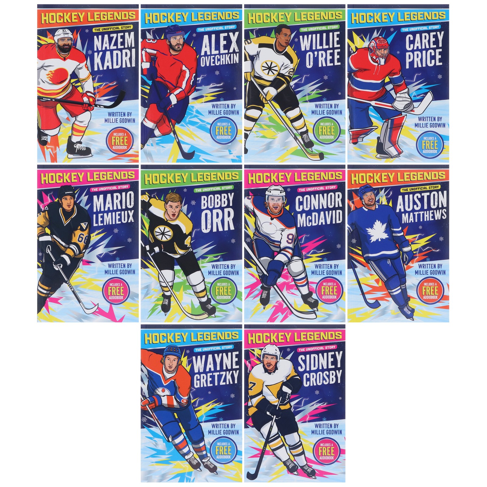 The Hockey Legends by Millie Godwin 10 Books Collection Box Set – Ages 7-9 – PB