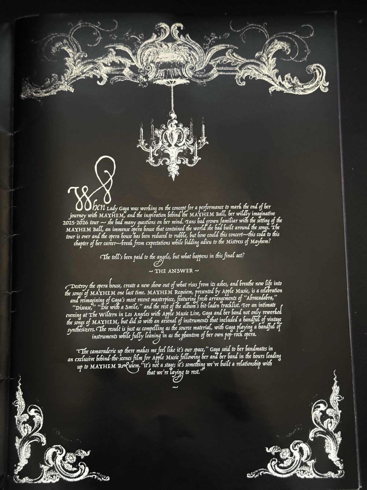 Original Lady Gaga Mayhem Requiem Limited Edition Hardcover Book 2026 English