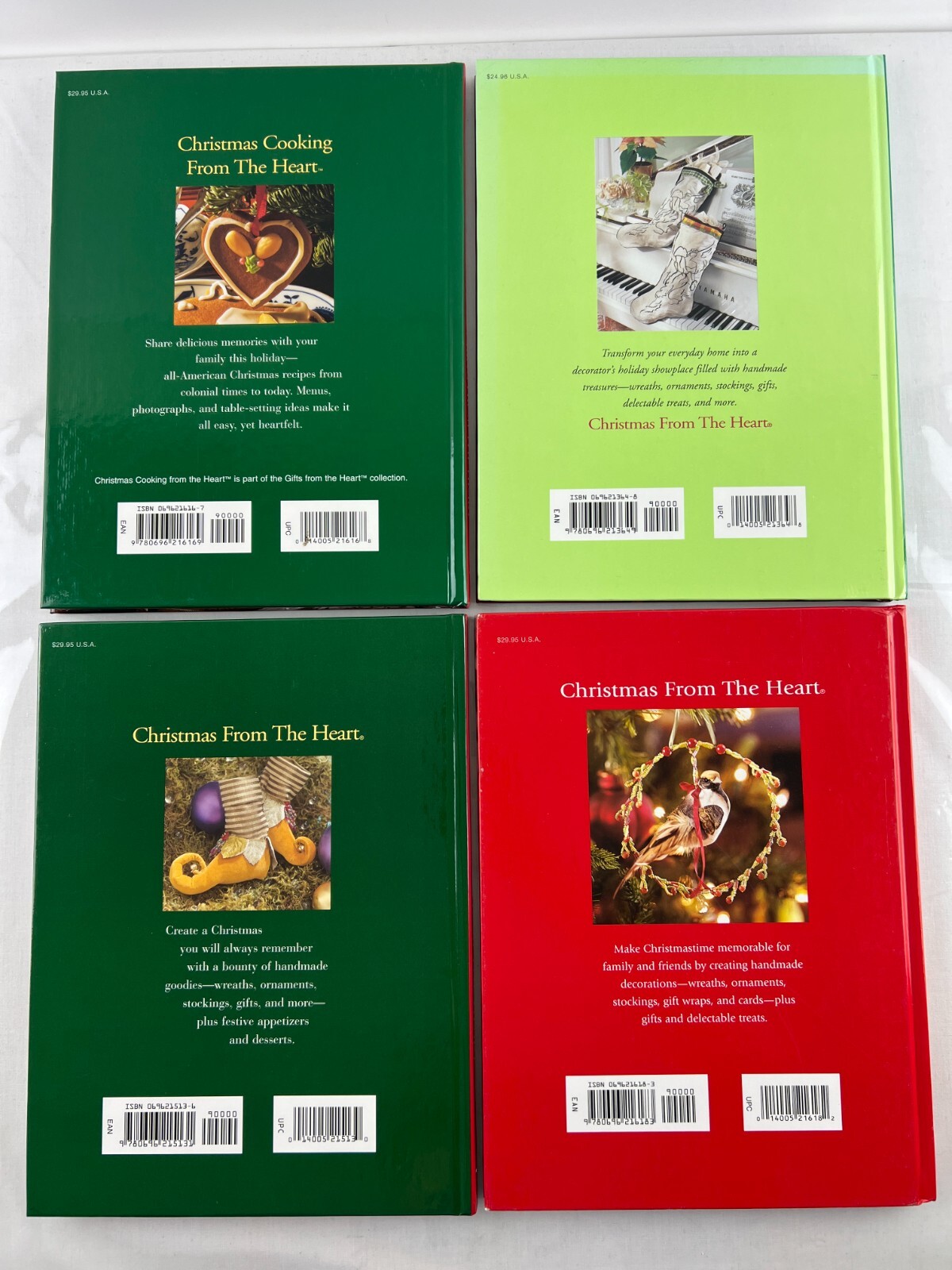 Lot Of 4 Better Homes and Gardens Hardcovers ChristmasTheme Crafts and Cookbook
