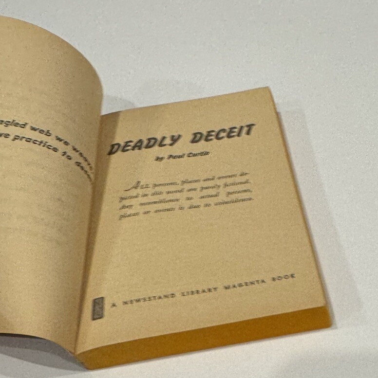 Deadly Deceit Paul Curtis Adult Reading Newstand Library 1961