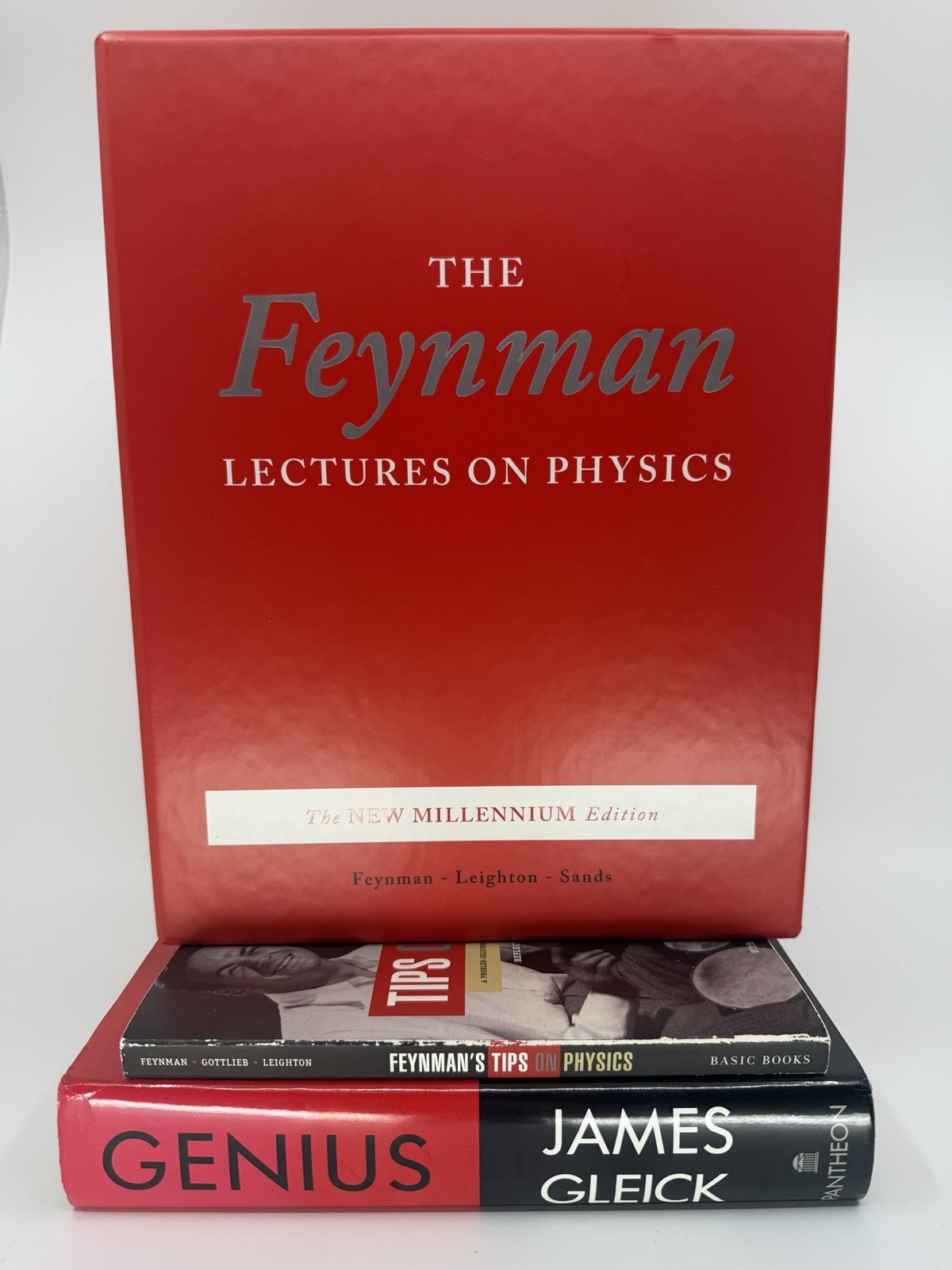 Feynman Lectures on Physics 3 Vol Millennium HC Set + Genius + Tips Book Lot 5