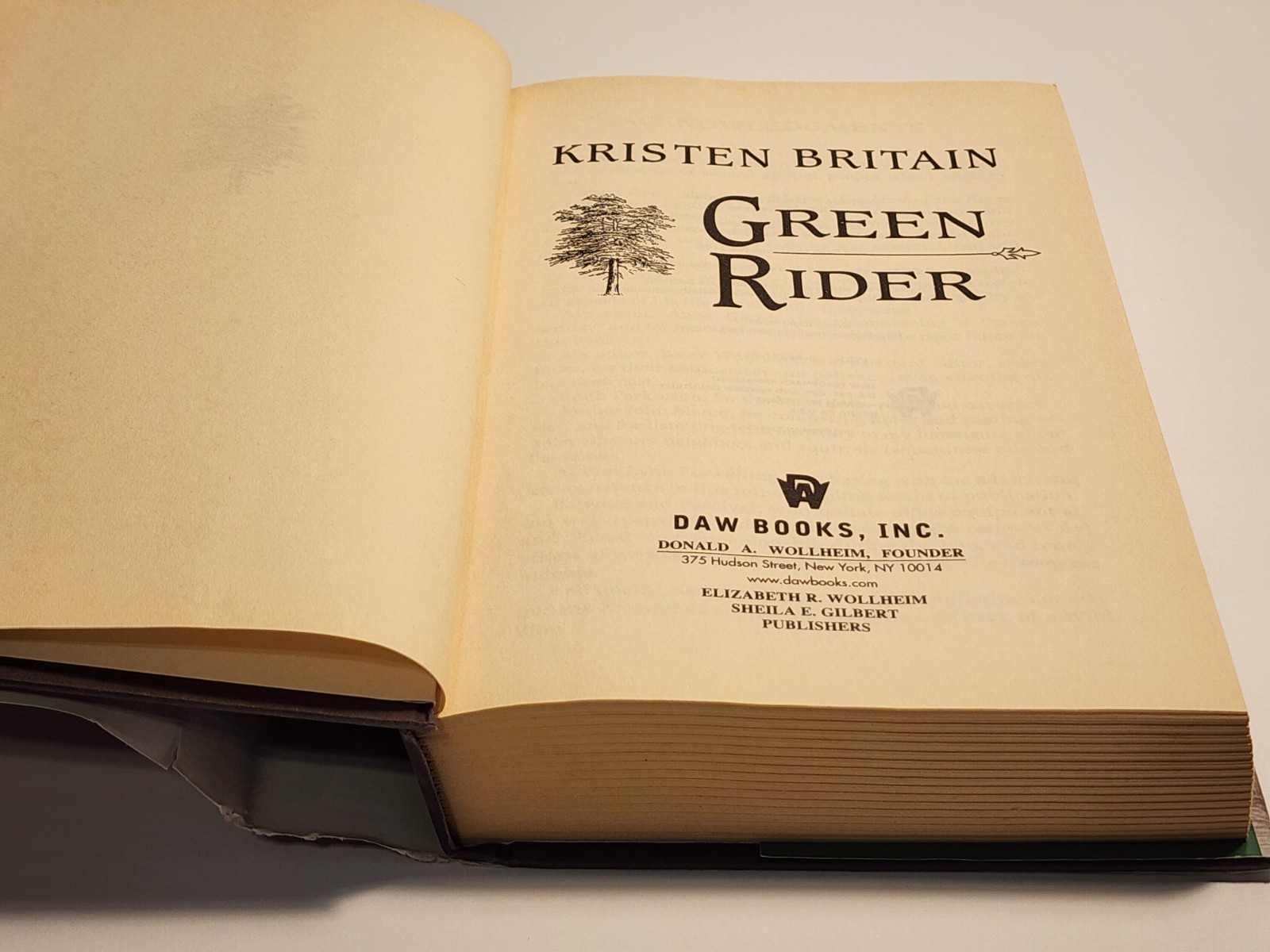 GREEN RIDER (GREEN RIDER TRILOGY BOOK 1) By Kristen Britain & Keith Parkinson