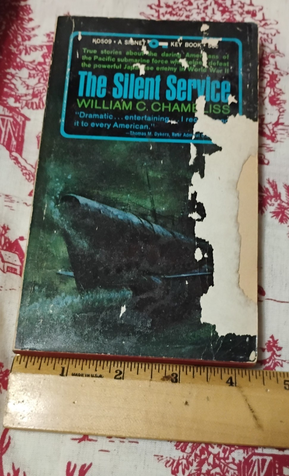 1959 The Silent Service William C. Chambliss 1st Printing WWII Submarine Signet