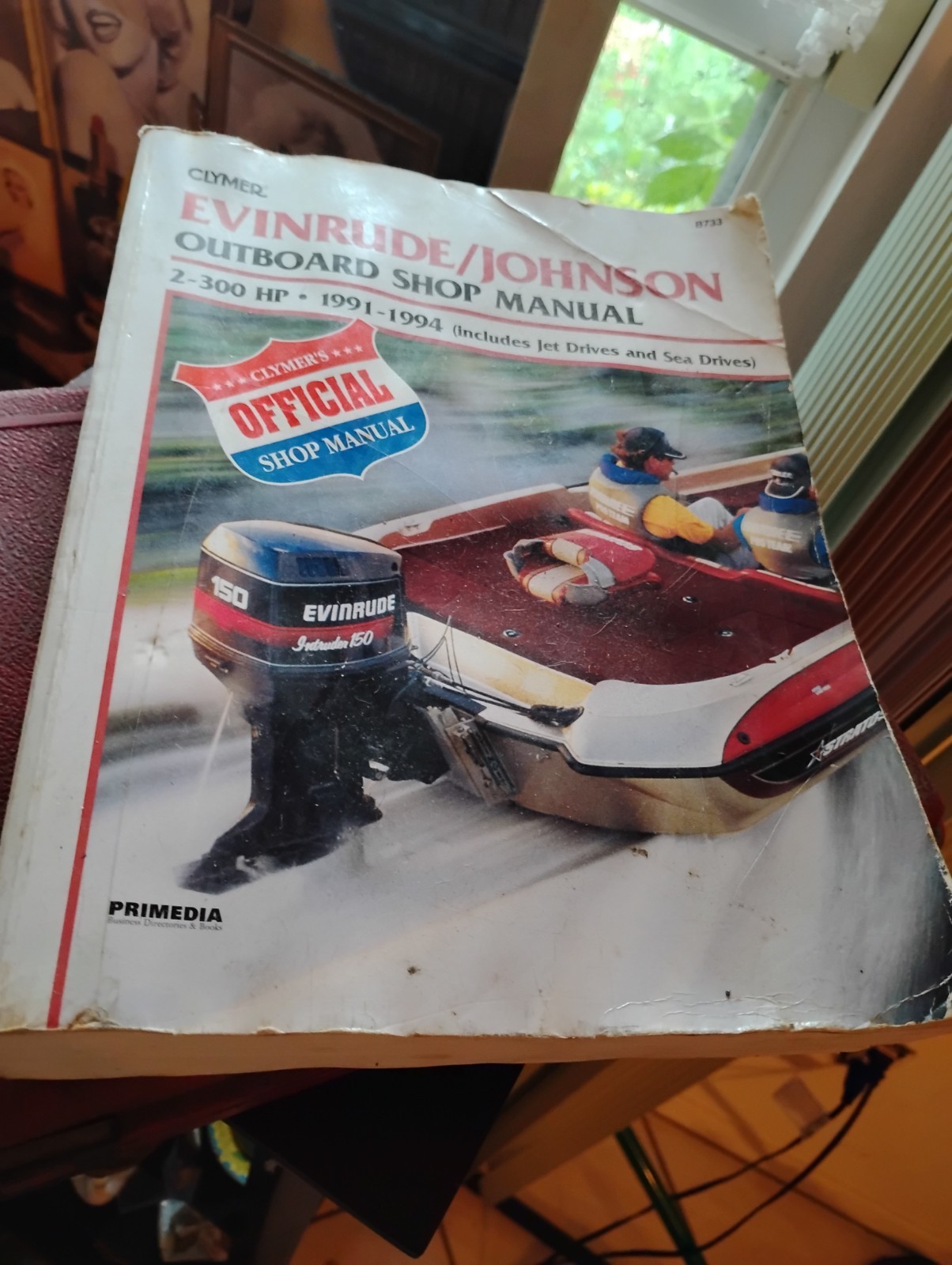 Clymer B733 Evinrude/Johnson Outboard 2-300 HP + Jet Drives/Sea Drives 1991-1994