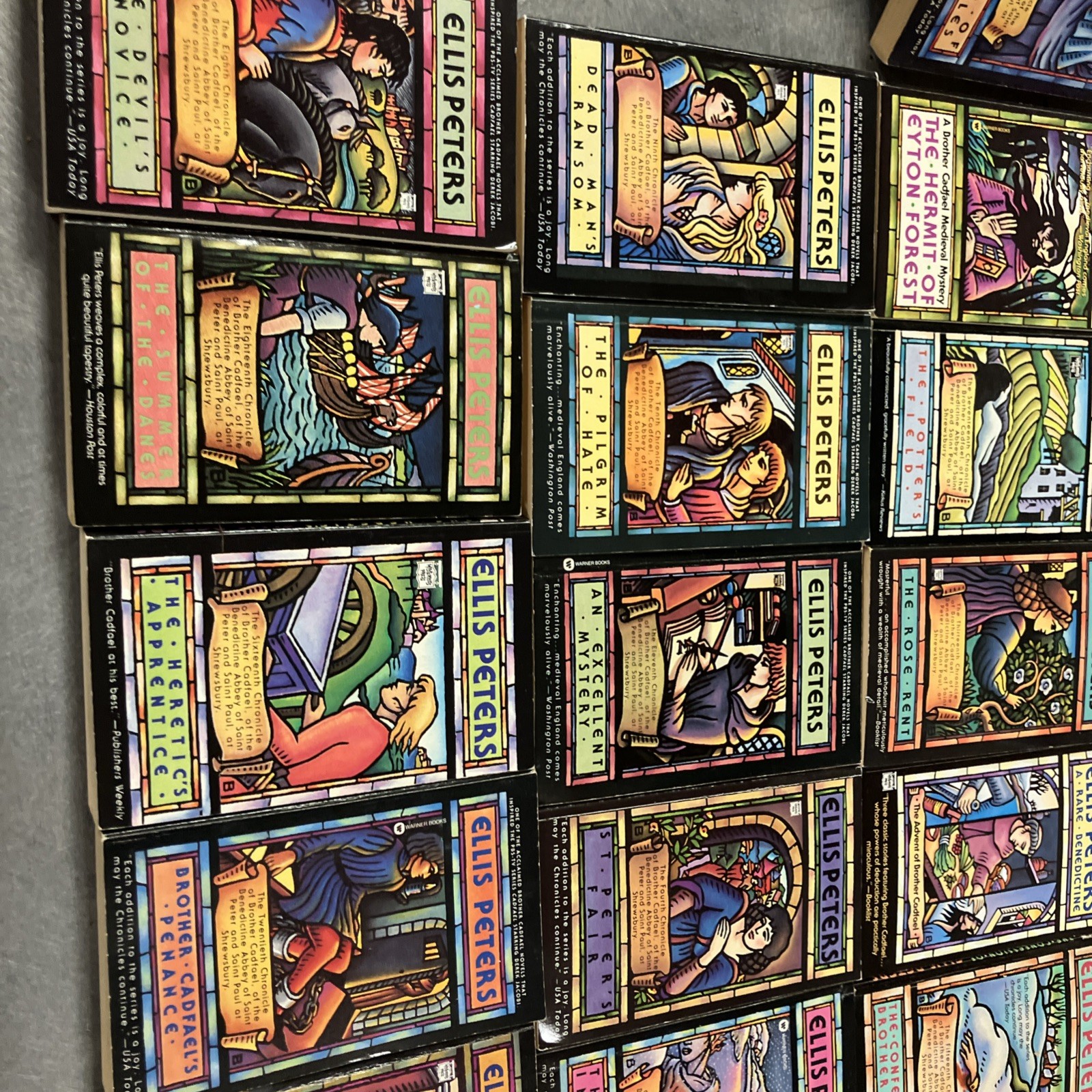 Set of 19 Brother Cadfael mystery paperbacks Ellis Peters