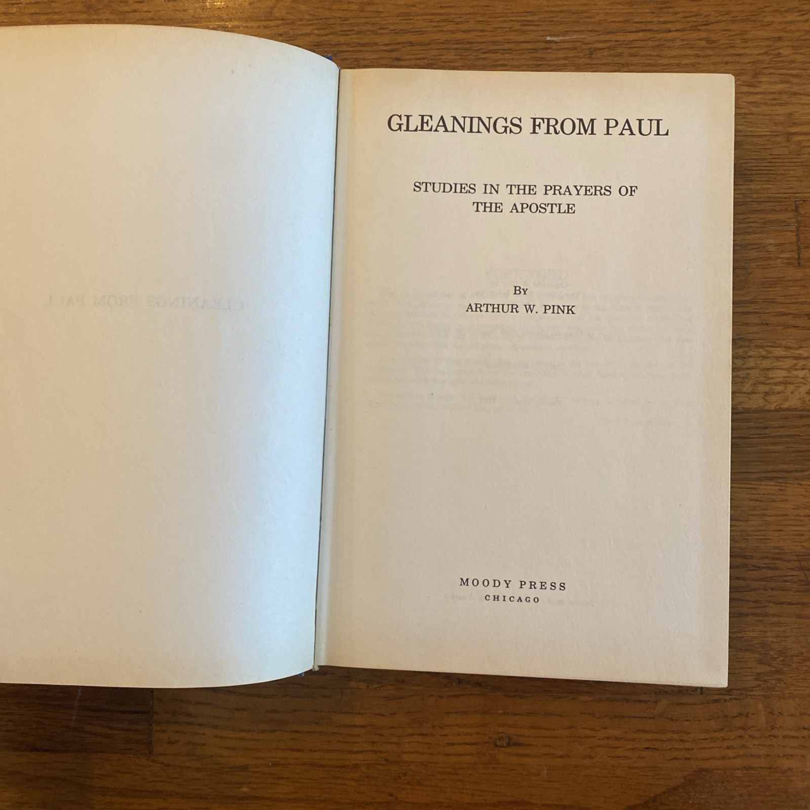 Gleanings from Paul by Arthur W. Pink