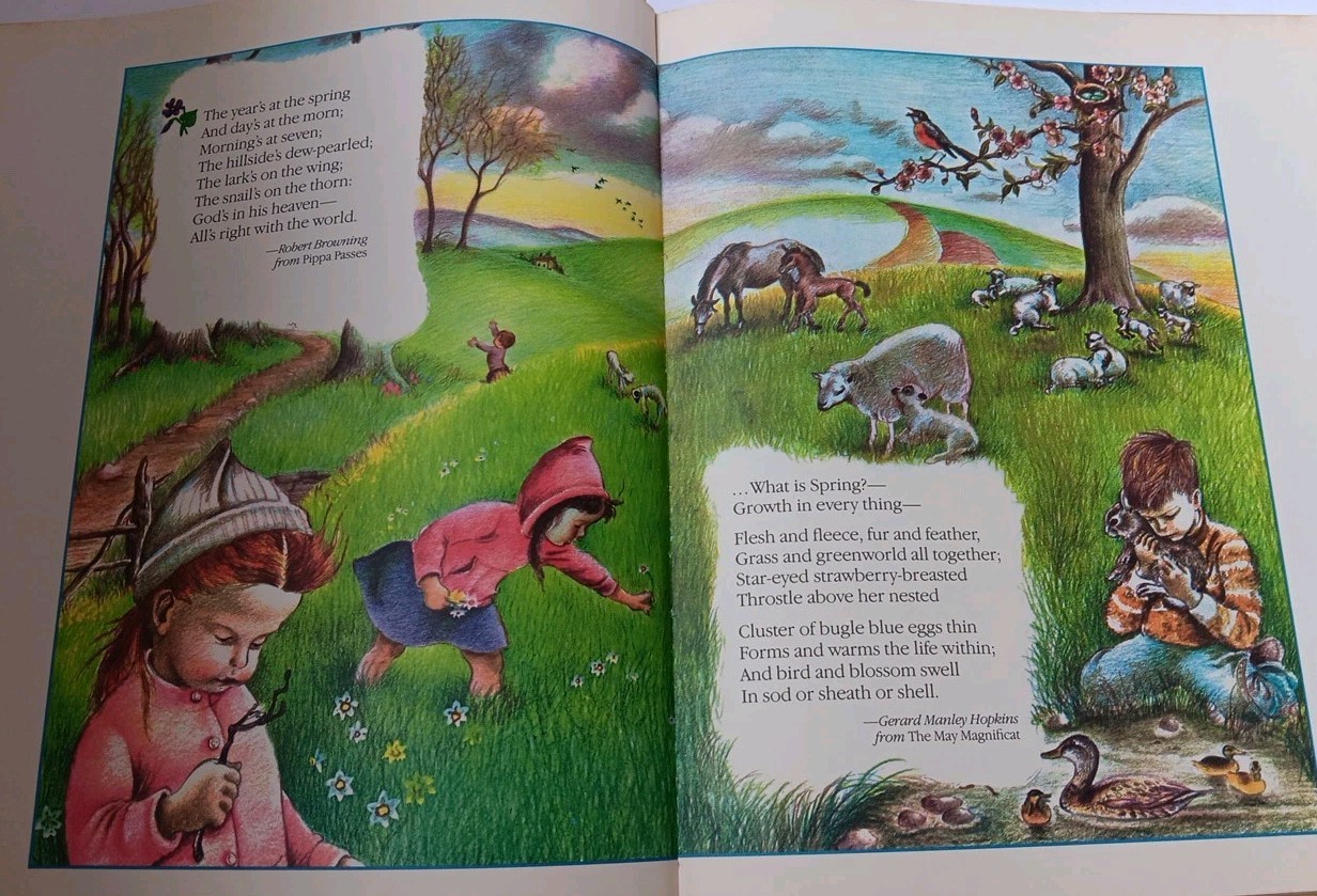 The Eloise Wilkin Treasury Hardcover 1985 Golden Book Merrigold Vintage 10.5×12″