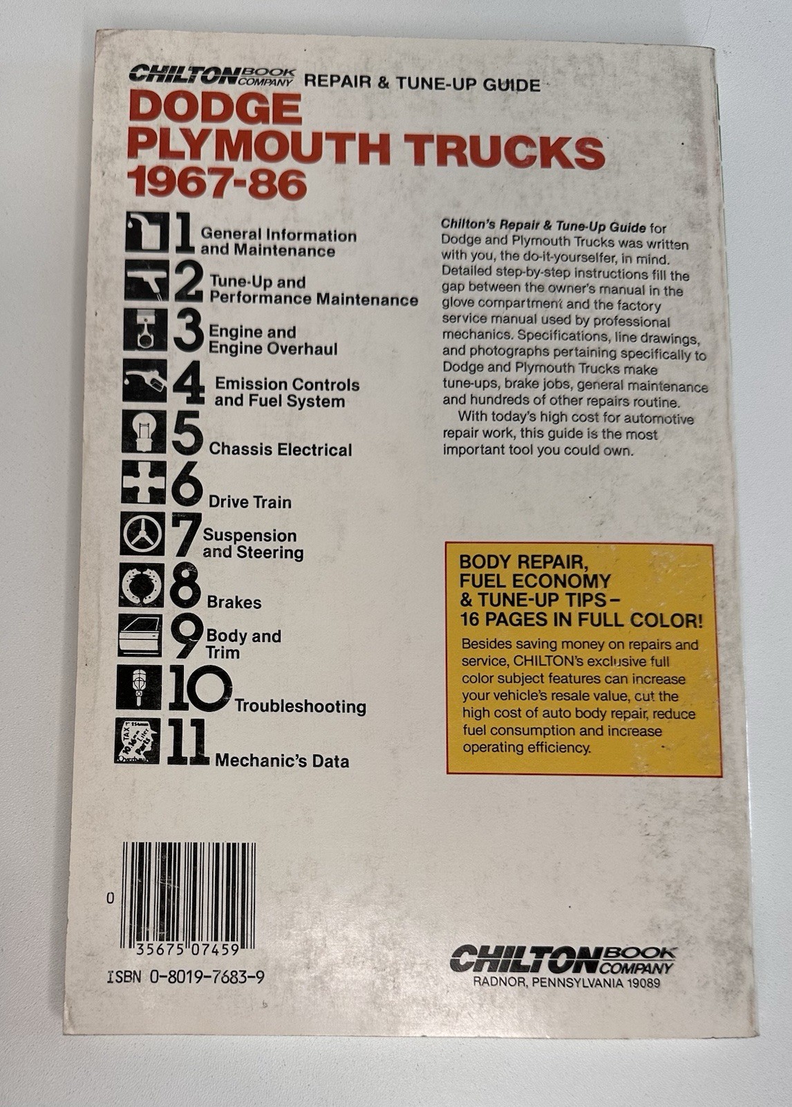 DODGE PLYMOUTH TRUCKS 1967-1986 By Chilton