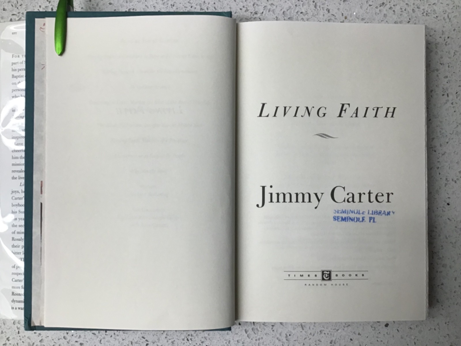 Living Faith by Jimmy Carter Signed First Edition (1996, Hardcover)