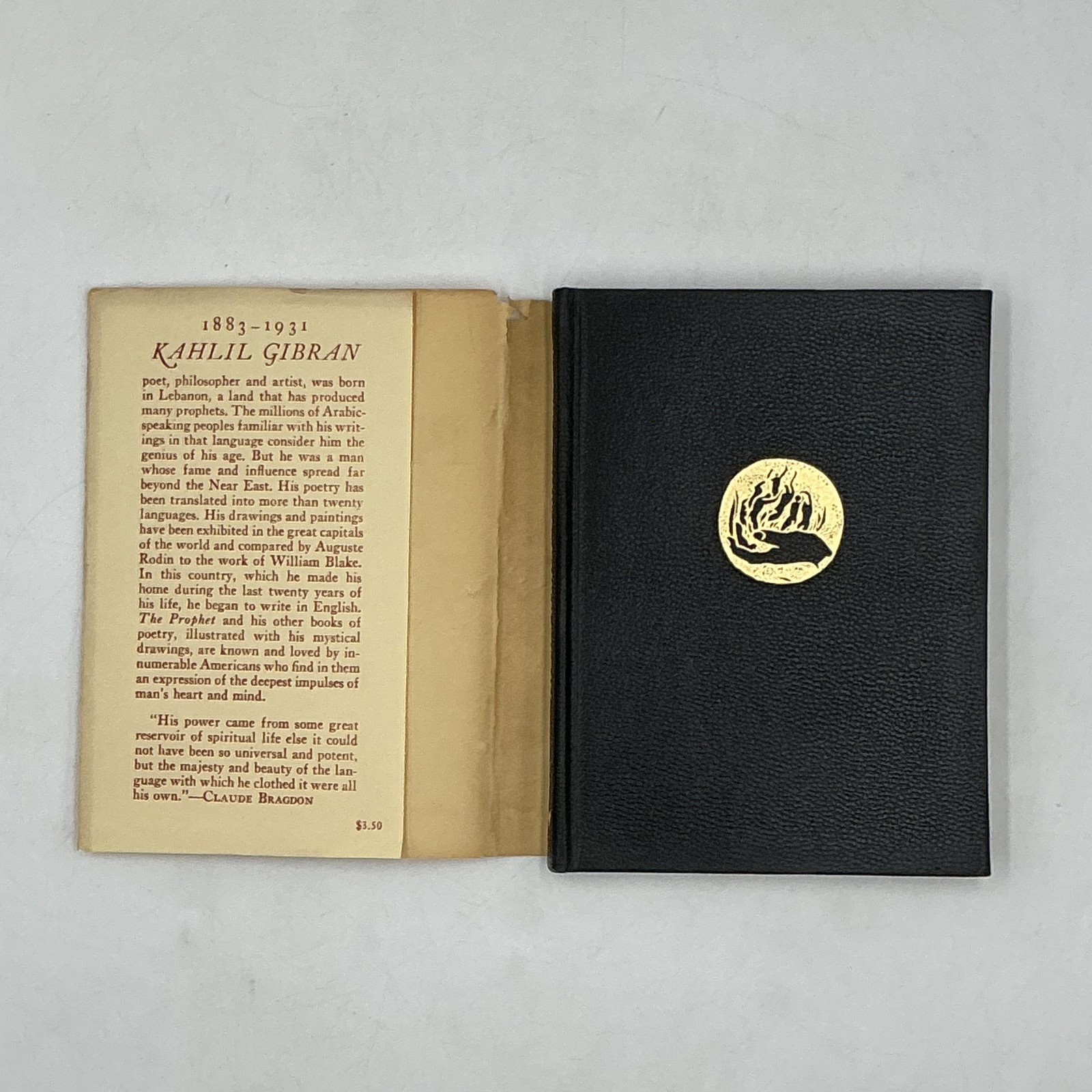 ALFRED A. KNOPF THE PROPHET KAHLIL GIBRAN 1957 HARDCOVER CREAM DUST JACKET