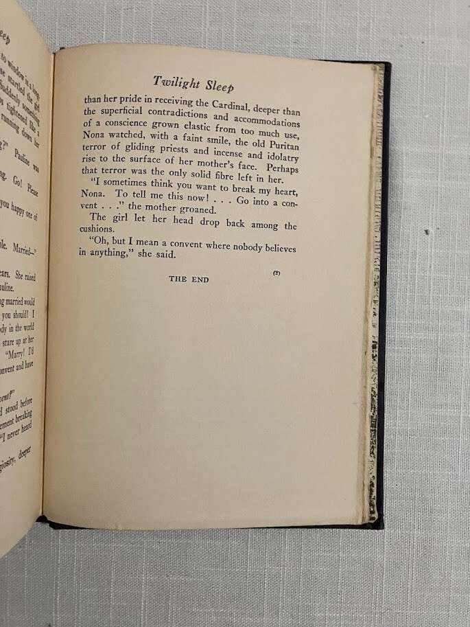 Twilight Sleep by Edith Wharton. D. Appleton 1927 First Edition/Second Printing