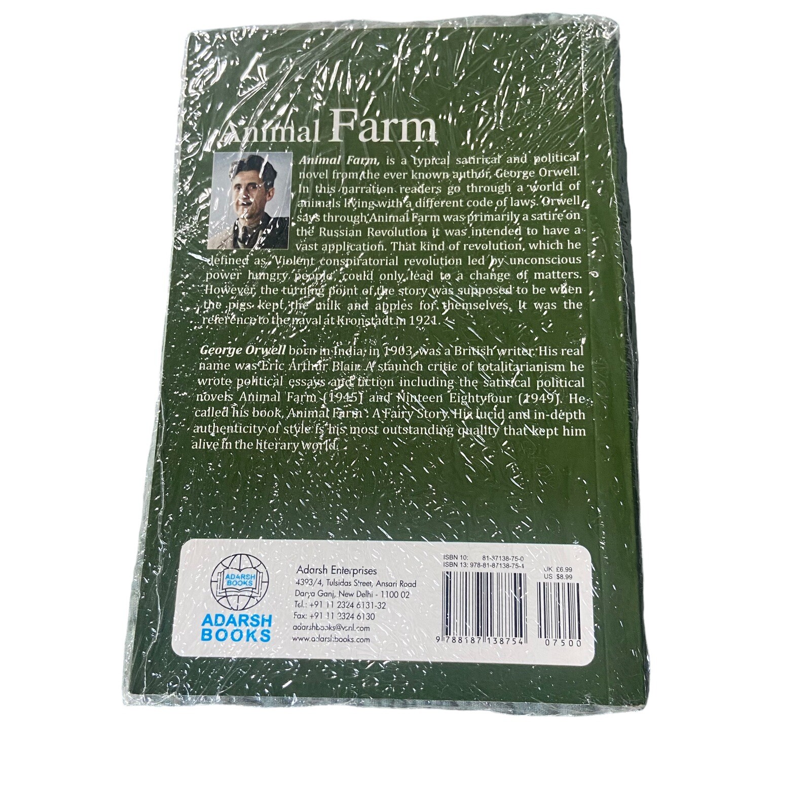 Animal Farm Paperback Book New Sealed Classic Literature George Orwell Adarsh