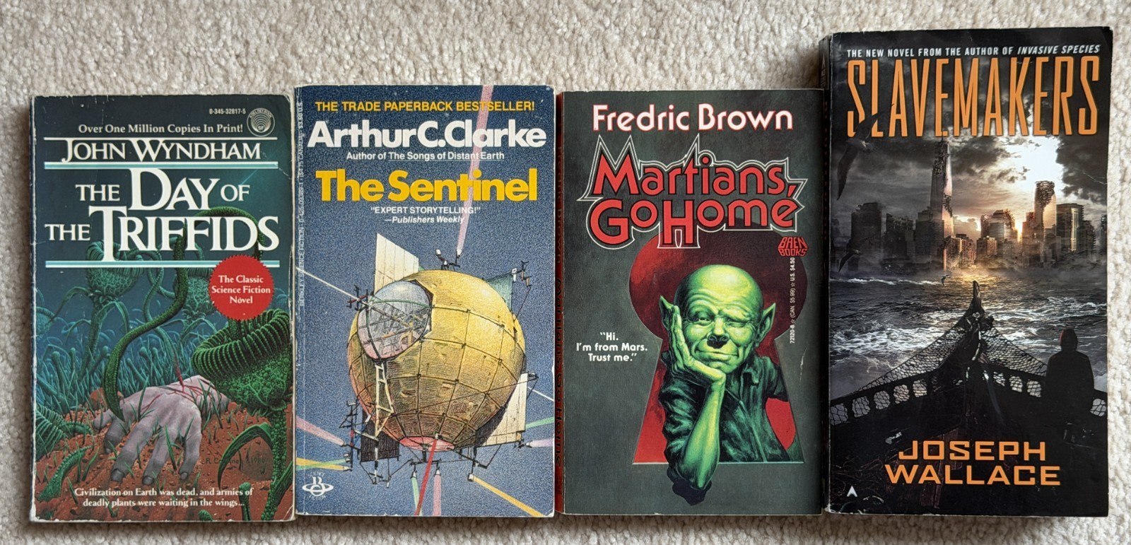 Iconic Sci-Fi Lot 4 Alien Invasion – Fredric Brown, AC Clarke, Wyndham, Wallace