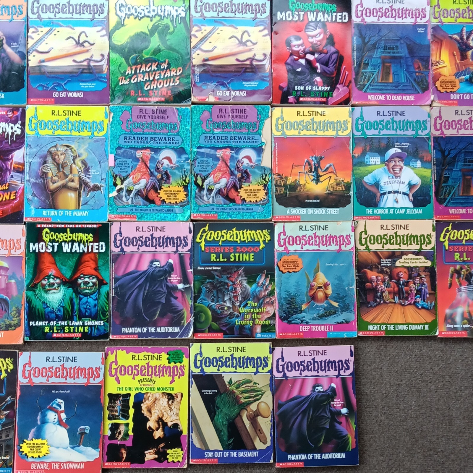 Goosebumps R.L. Stine Paperback Book Lot READ DESCRIPTION 42 BOOKS