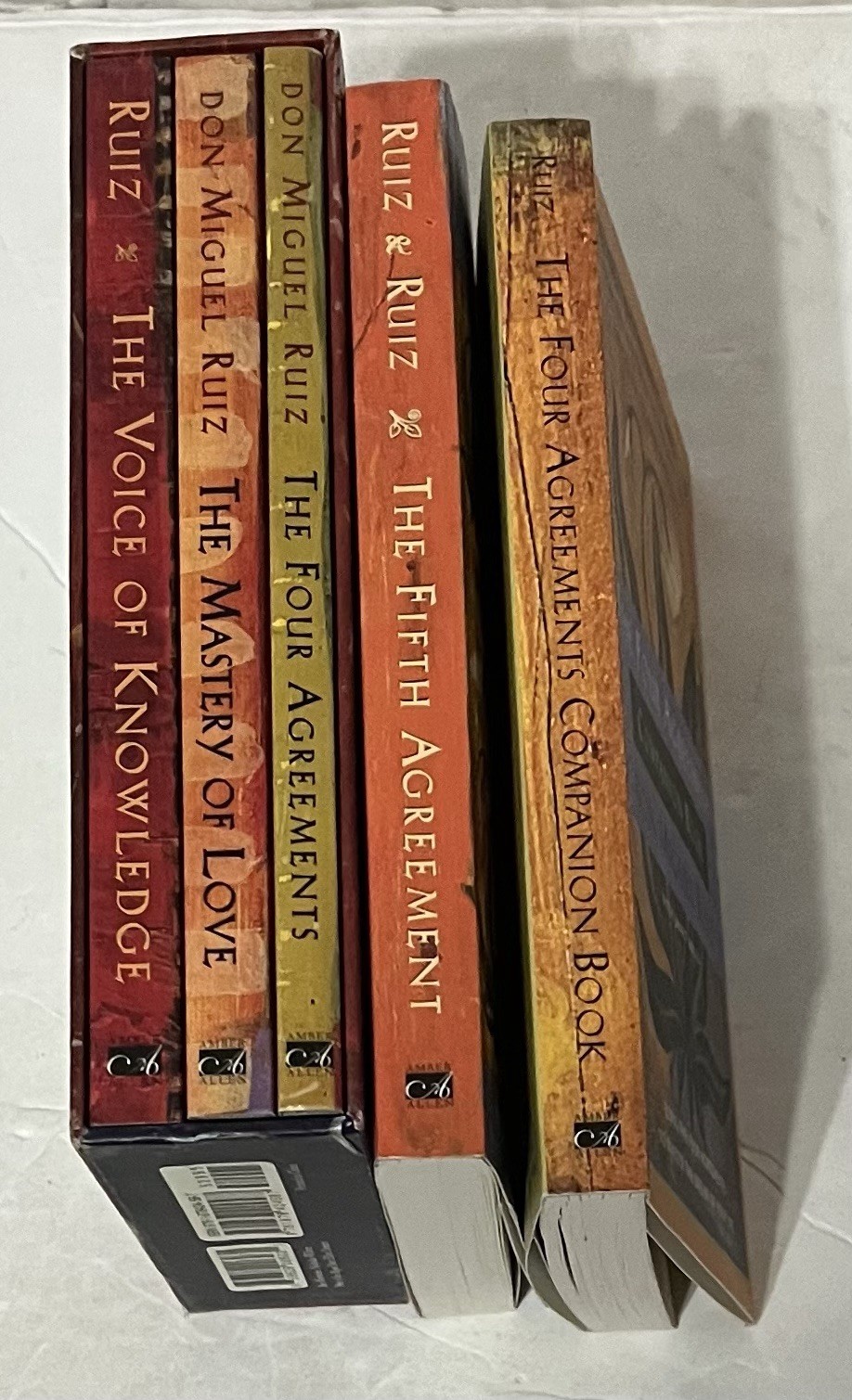 Lot Of 5 Don Miguel Ruiz Paperback Books Four Agreements, Mastery, Fifth, Voice