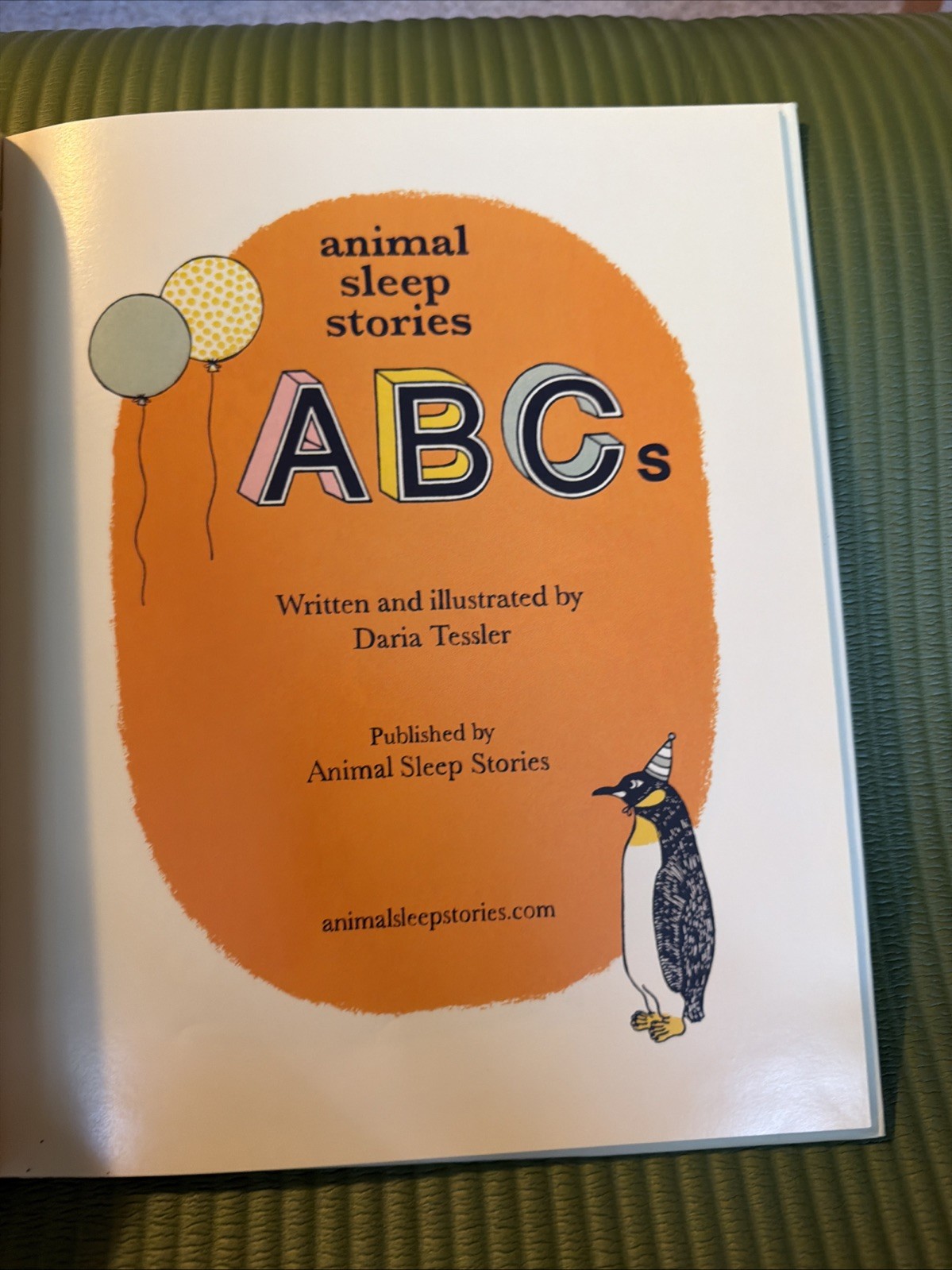 Animal Sleep Stories ABCs by Daria Tessler (2012, Hardcover) First Edition