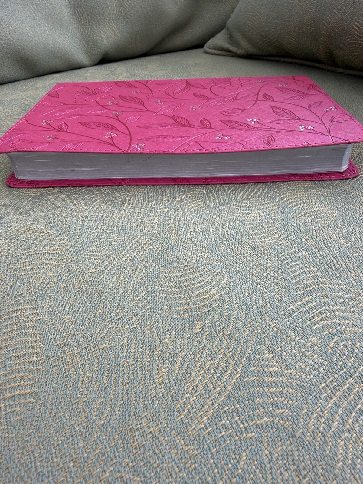 Pink floral holy bible book King James Version by Christian art publisher