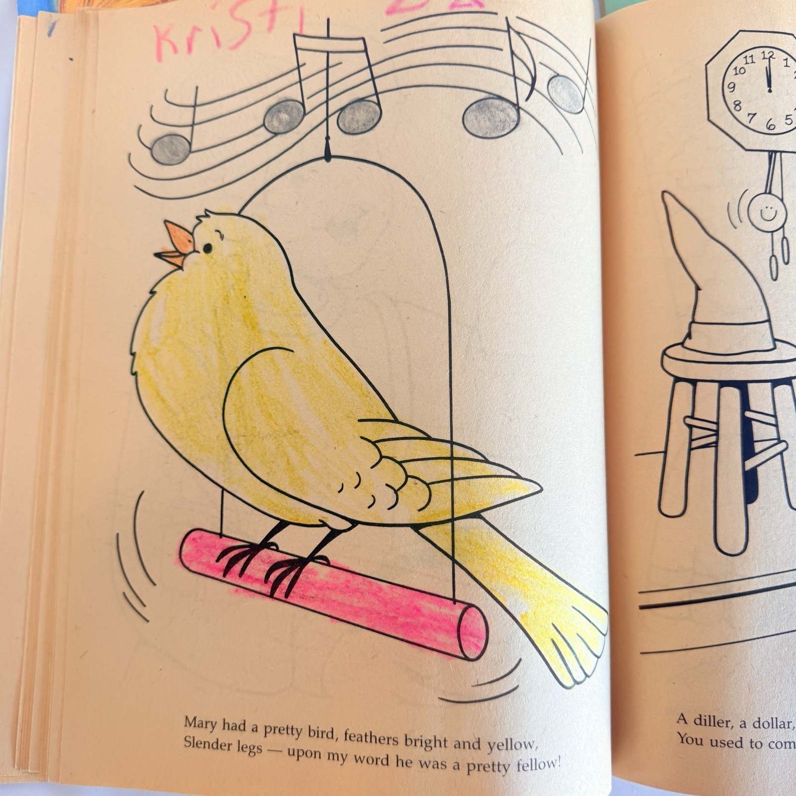 Mother Goose Nursery Rhymes Vintage 1980s Coloring Book Lot Of 3