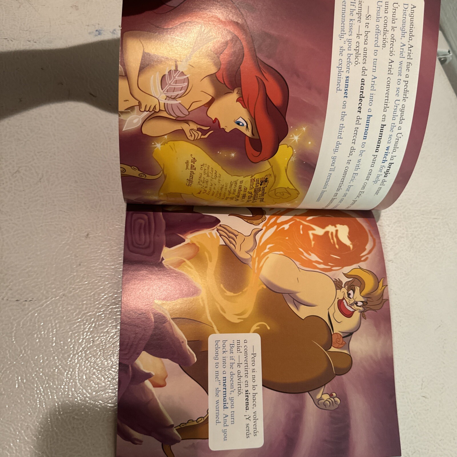 Disney The Little Mermaid: Movie Storybook Libro basado English Spanish BuzzPop