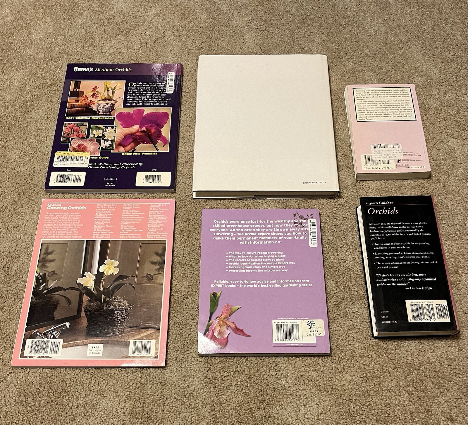 All About Growing ORCHID Flowers Garden Expert Guide Book Illustrated Lot x6 VG
