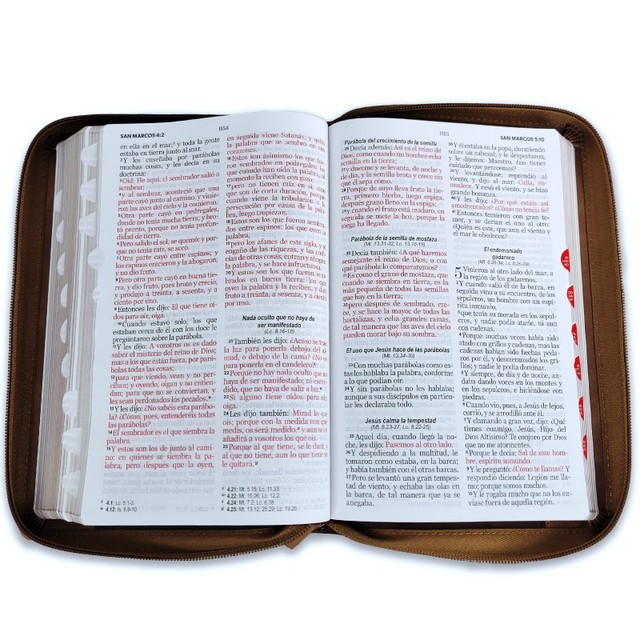Biblia Letra Grande 12 puntos RV1960 imit piel cafe aguila con indice y cierre