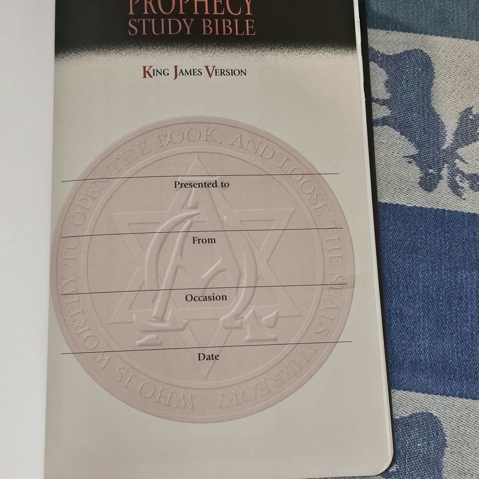 Tim Lahaye Prophecy Study Bible Indexed Burgandy Genuine Leather KJV