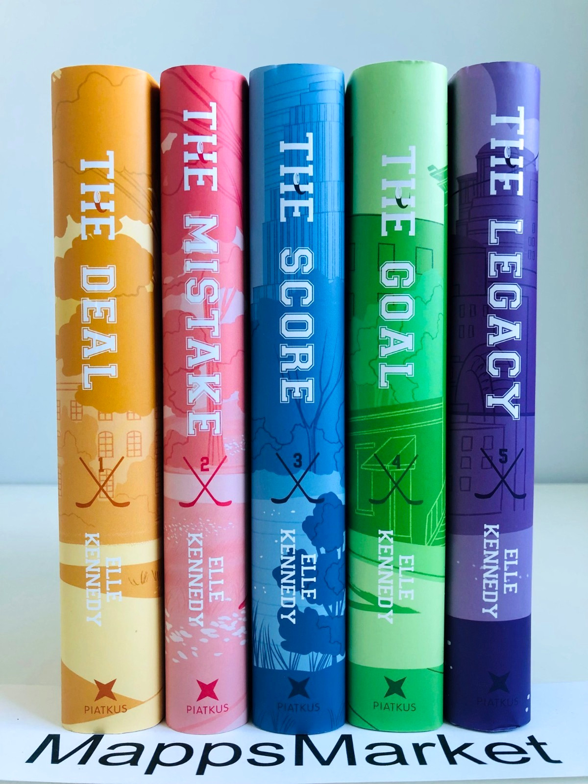SIGNED Off-Campus Set Books 1-5 by Elle Kennedy ILLUMICRATE AFTERLIGHT EXCLUSIVE