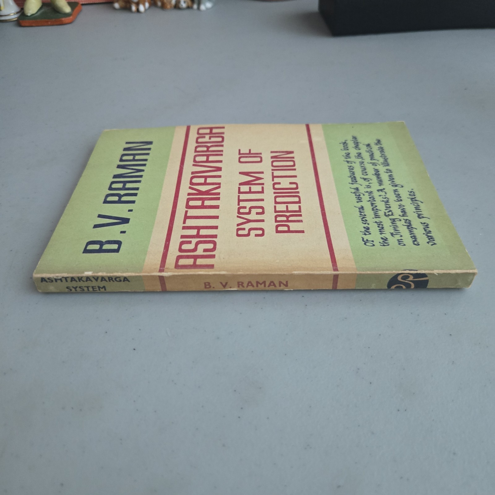 Ashtakavarga System of Prediction by B.V. Raman Vtg Paperback 1977 4th Printing