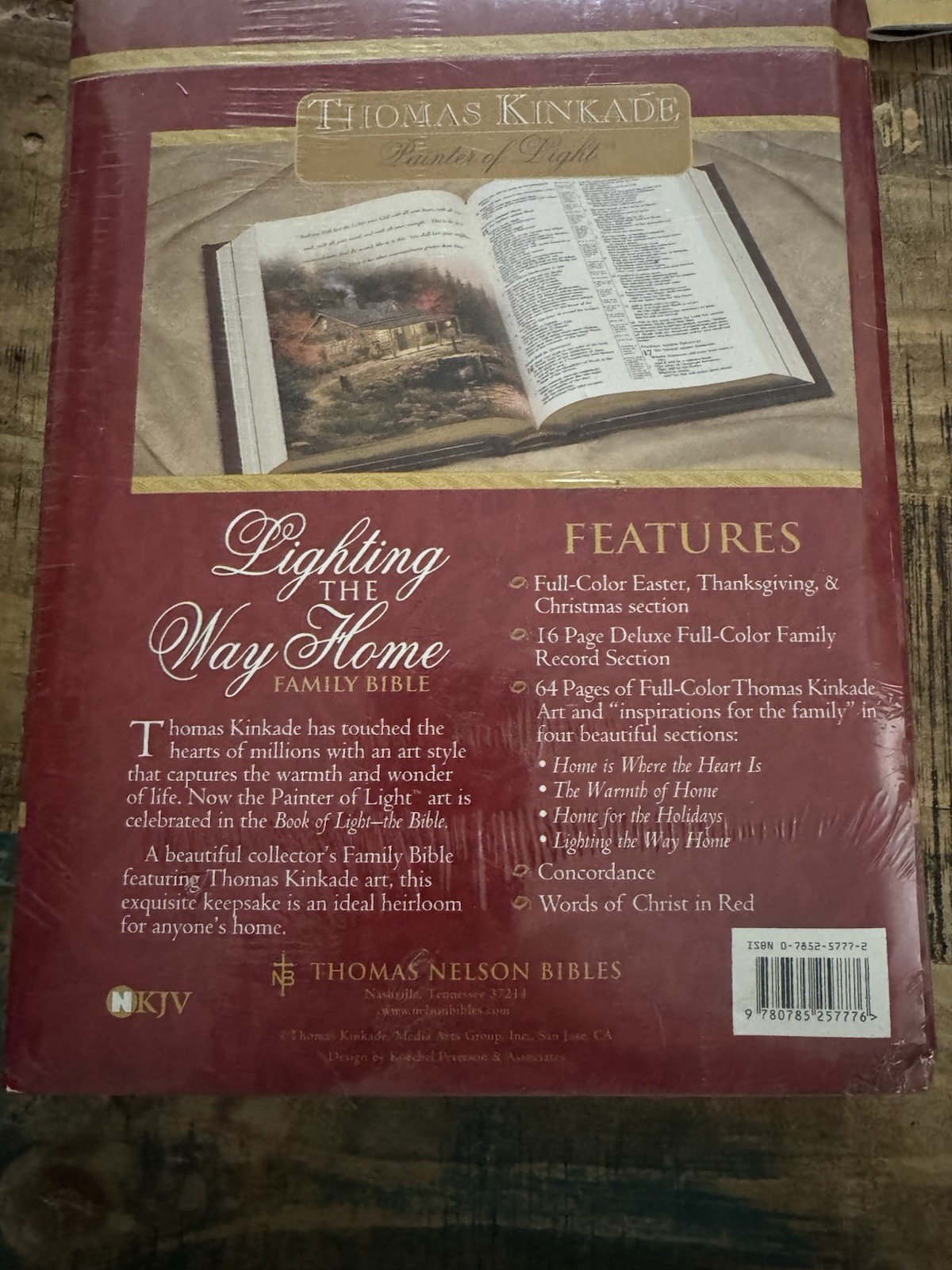NKJV Thomas Kinkade „Lighting the Way Home“ Family HOLY BIBLE Red Letter Edition