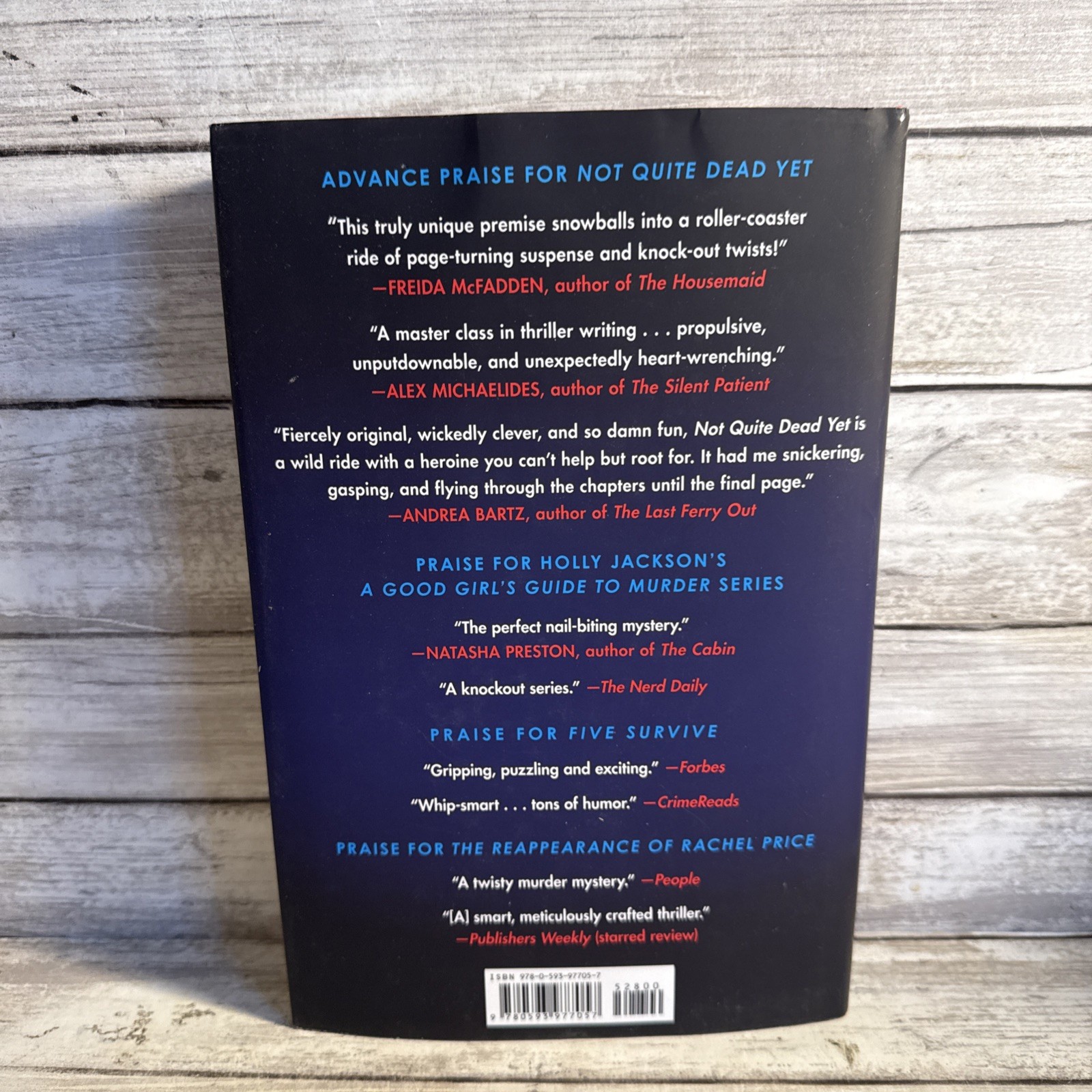 New! Not Quite Dead Yet A Novel by Holly Jackson (2025 Hardcover) First Edition