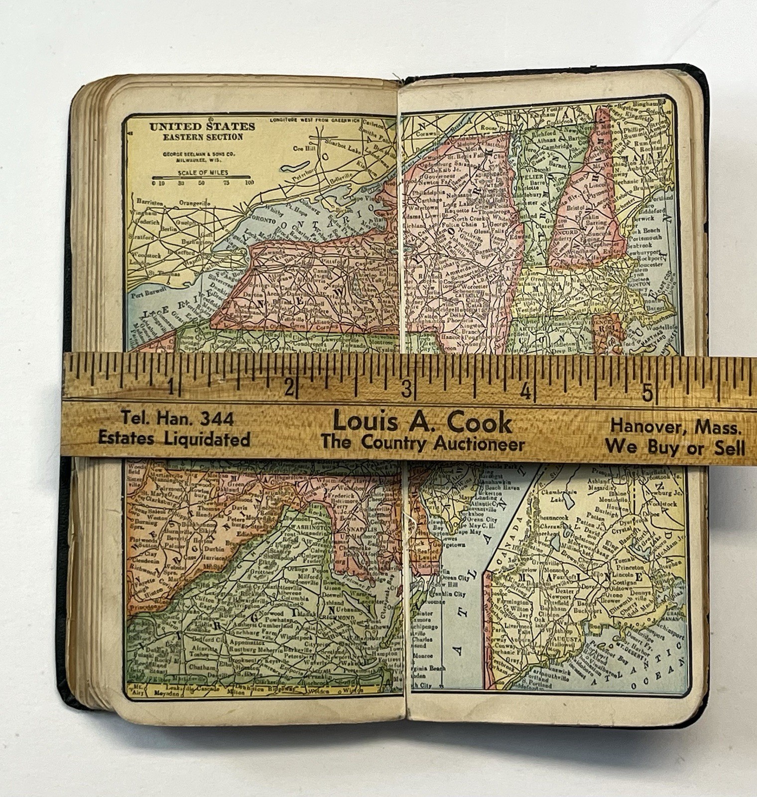 1914 Pocket Dictionary Grand Island Business College Nebraska w/Maps & More RARE