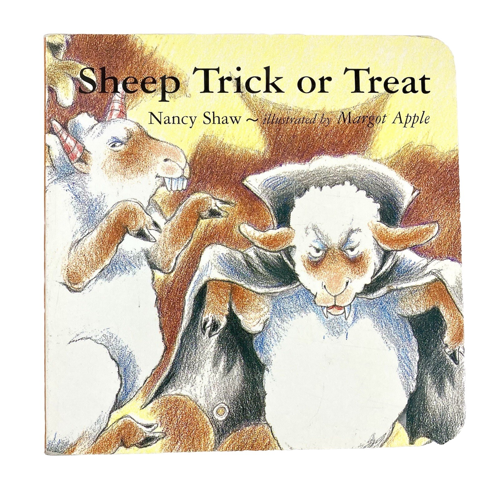 Sheep Trick or Treat by Nancy Shaw E. 1997 Halloween Board Book 5” X 5” 26 Pages