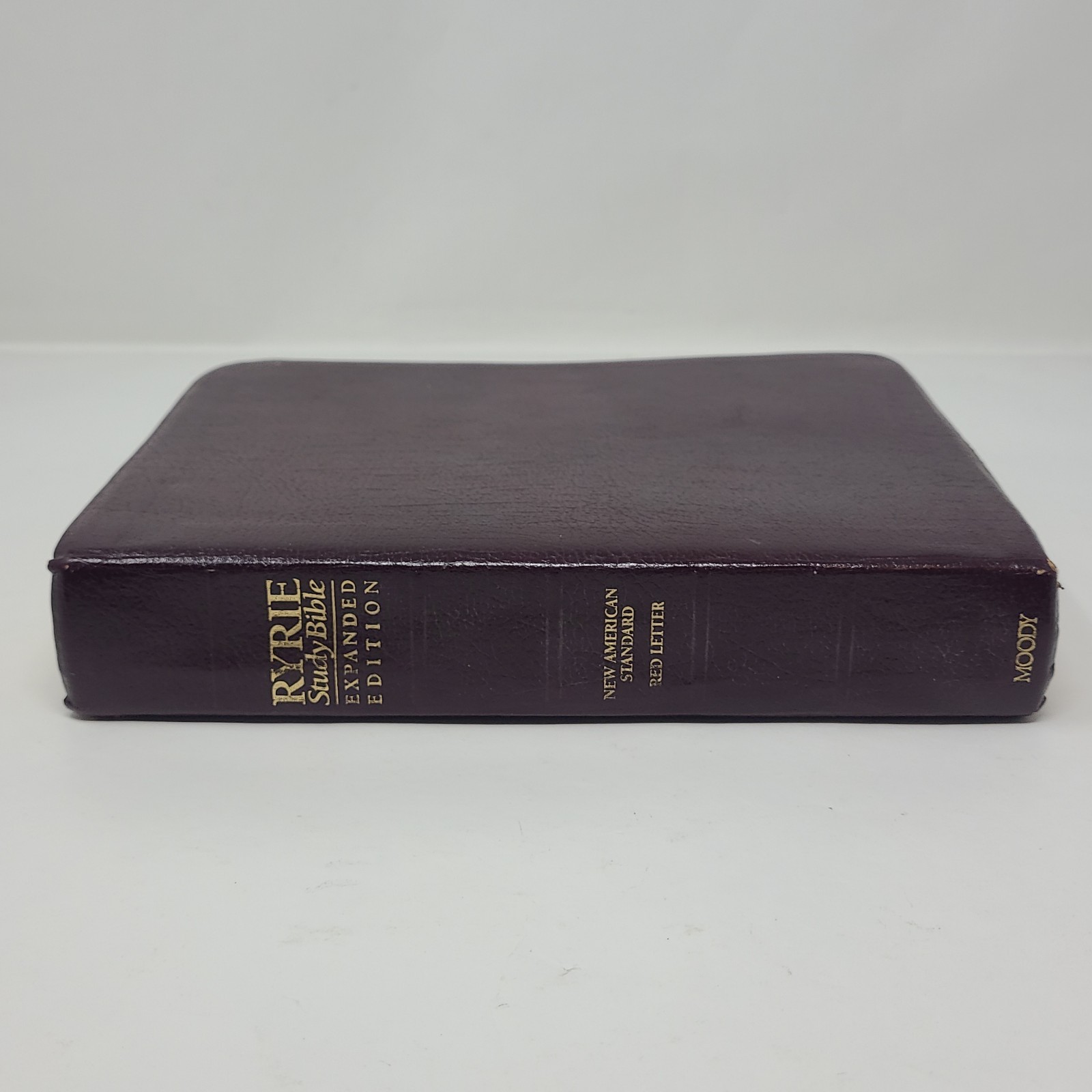 Vntg Ryrie Study Bible Expanded Edition 1995 NASB Burgundy Bonded Leather
