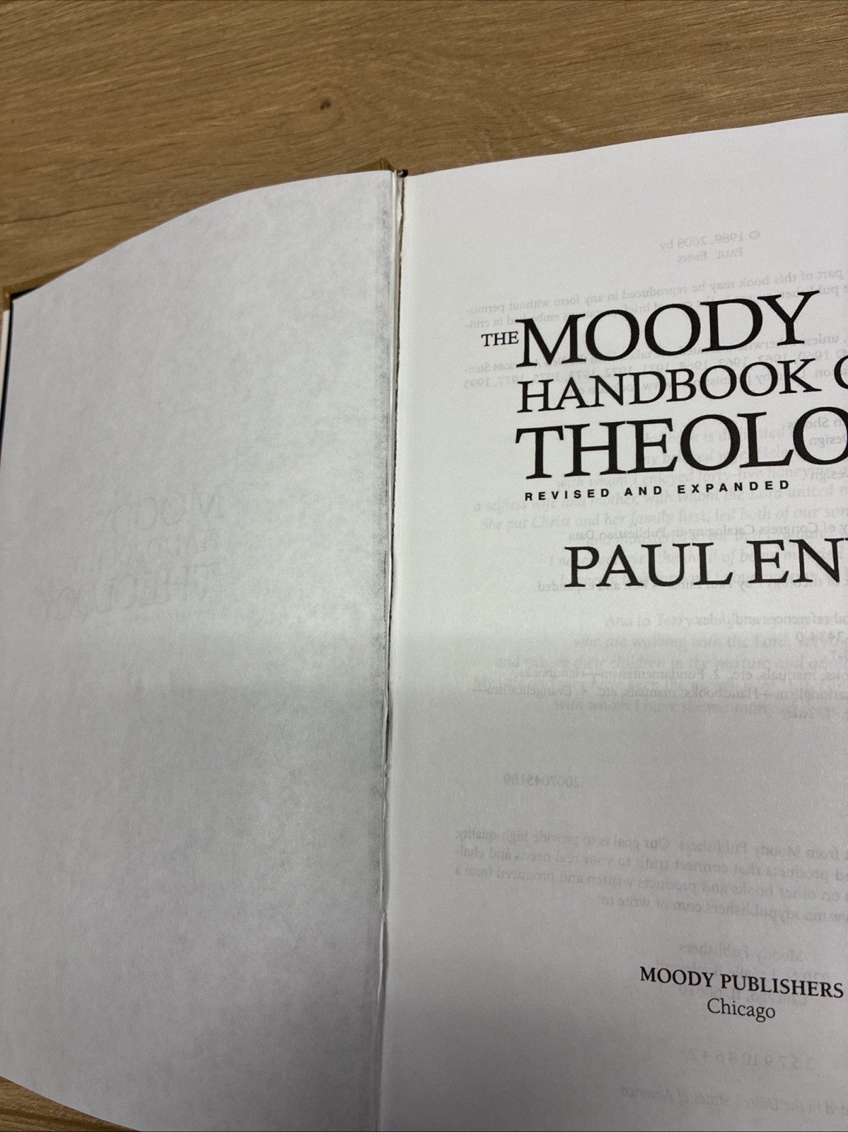 Moody Handbook of Theology by Paul P. Enns (2008, Hardcover) – GOOD