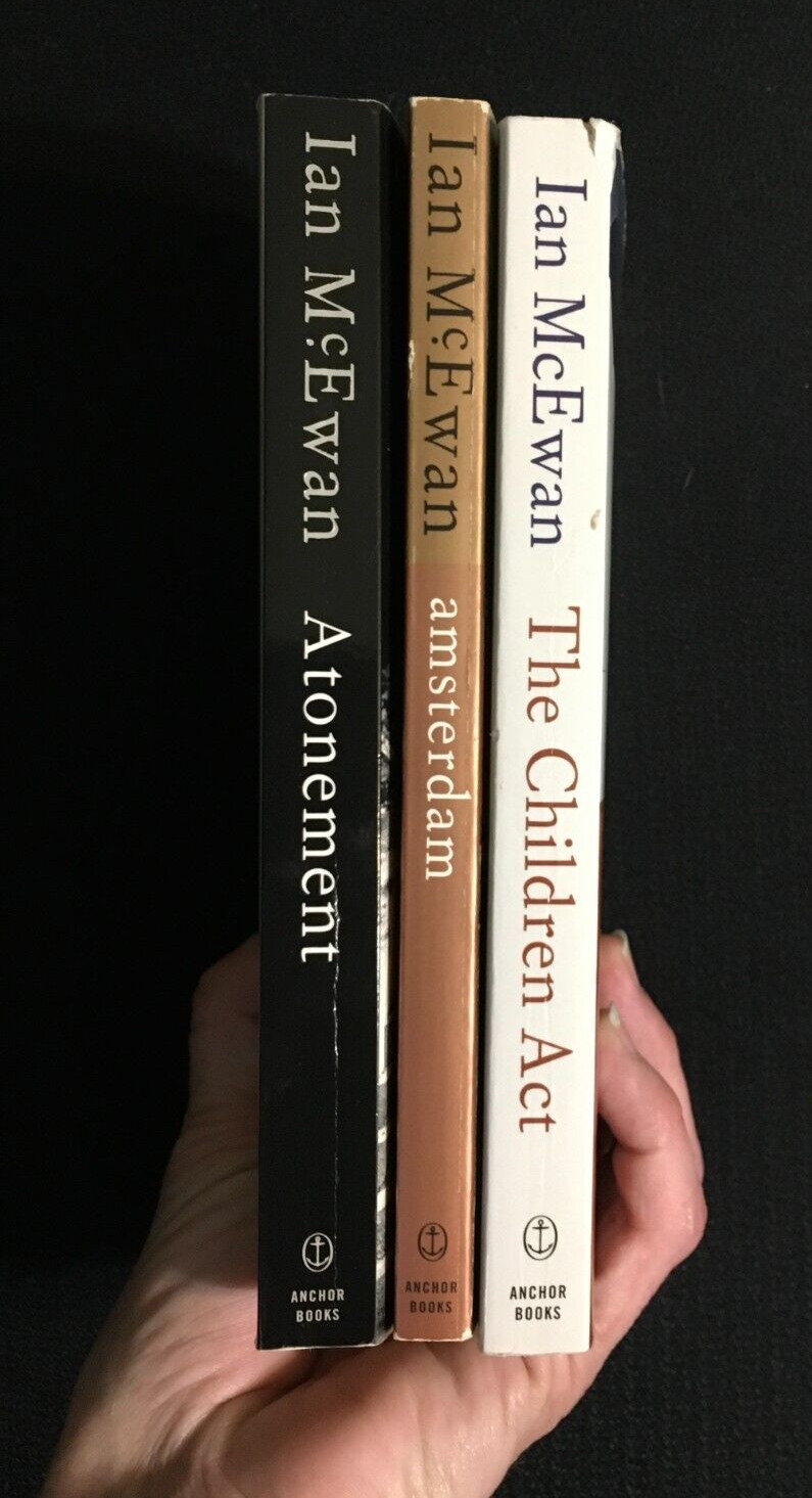 Lot 3 IAN MCEWAN Novels Atonement AMSTERDAM Booker Prize Winner The Children Act