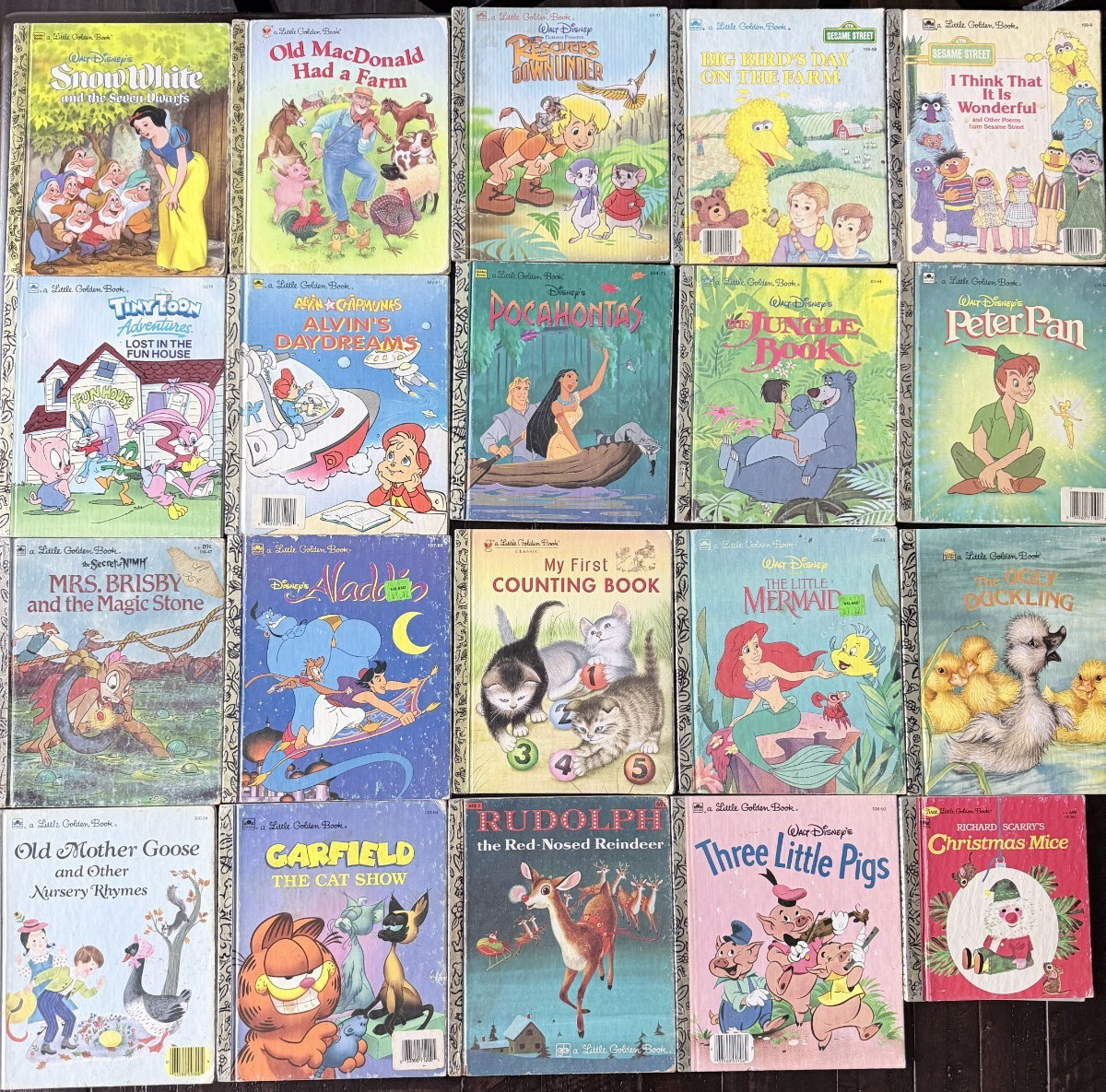 A Little Golden Book. Lot 83 Mixed Titles Vintage Hardcover MOST 1950’s -90’s